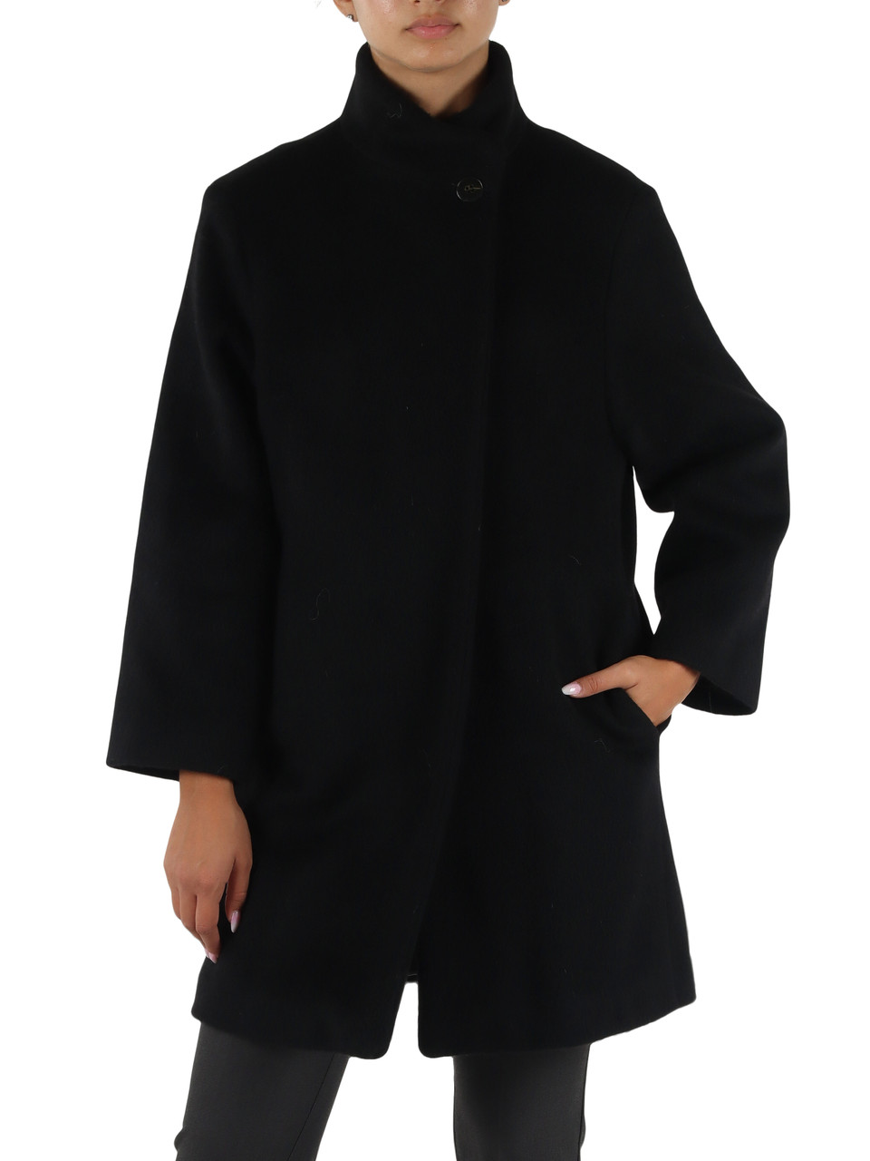 NERO | Cappotto GIOIOSA in misto lana Manteco