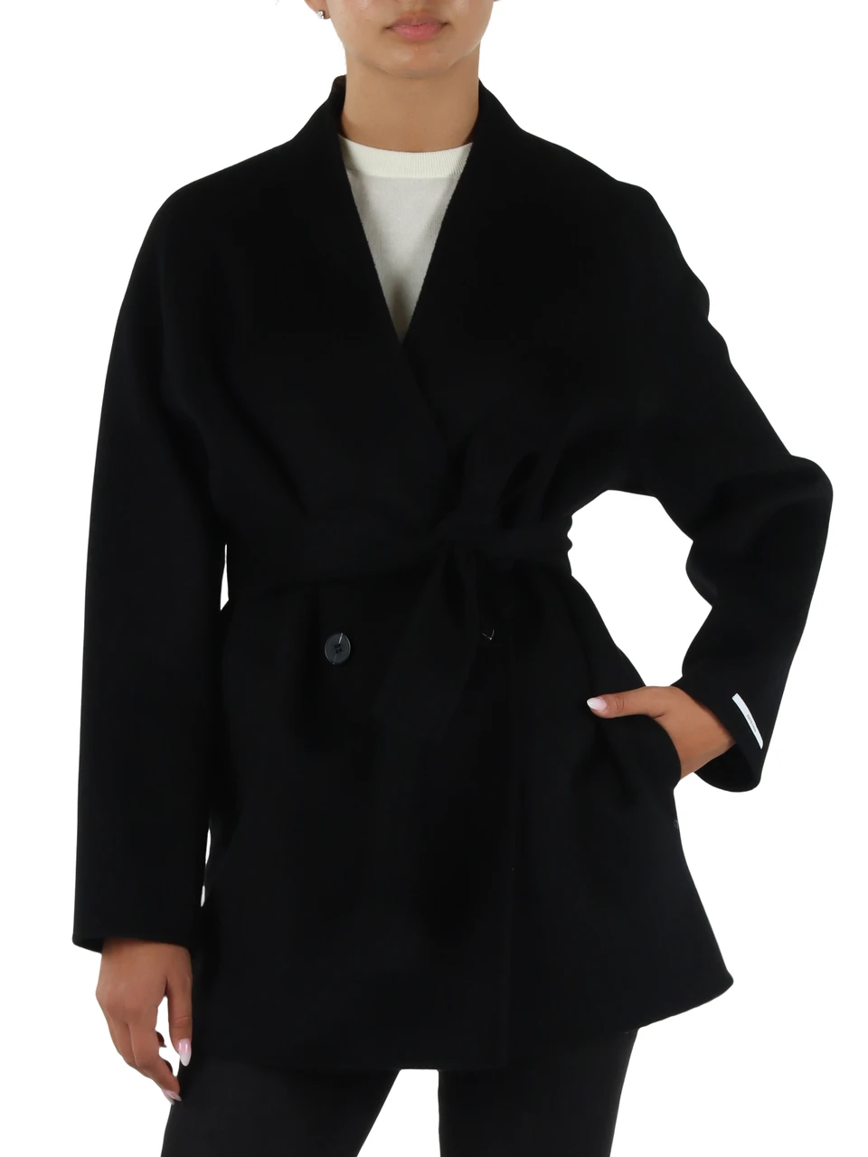 NERO | Cappotto in double di lana vergine VETRO