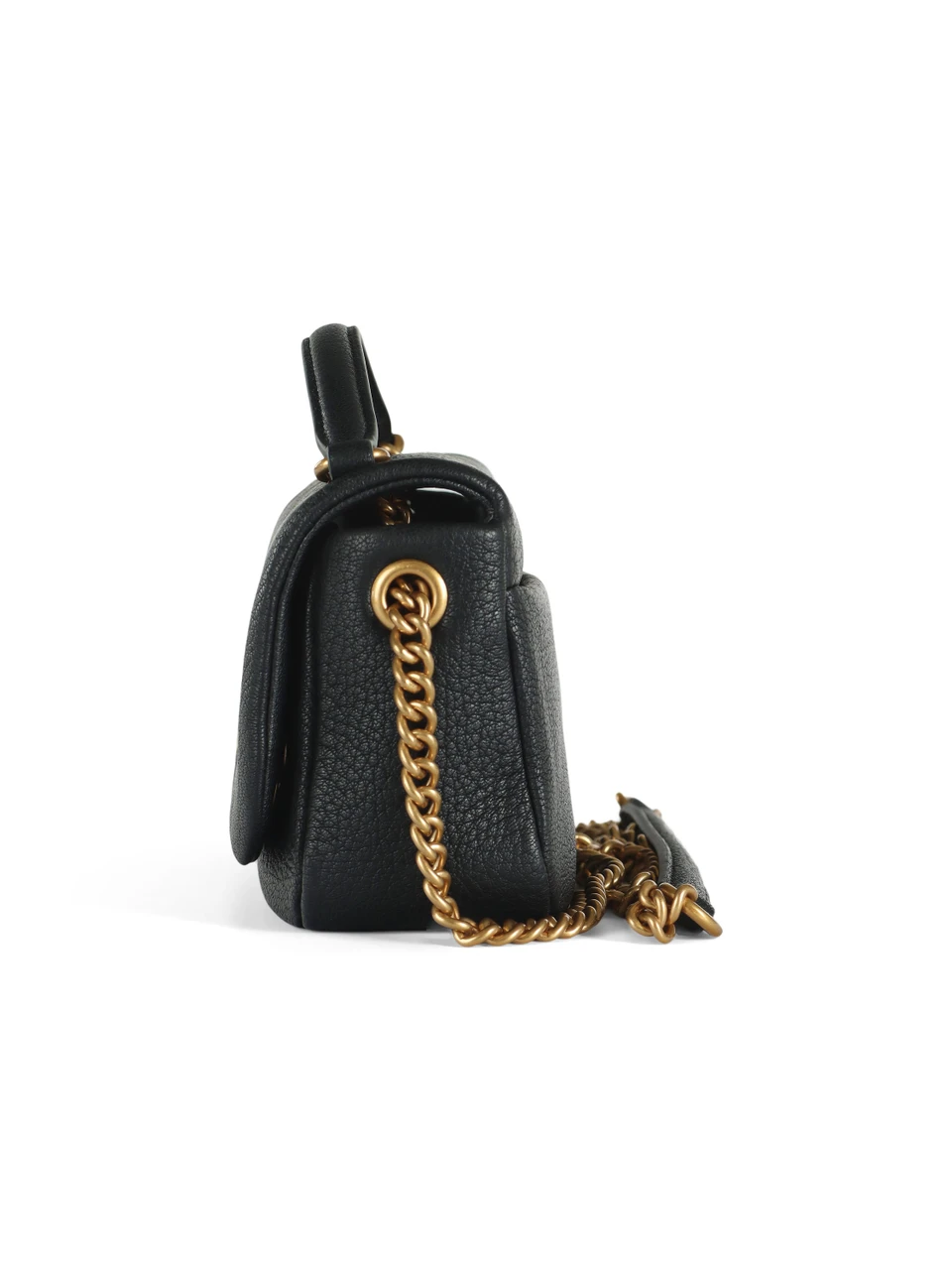 SCHWARZ | Lederhandtasche CLICK SOFT HORIZONTAL CHAIN MN.