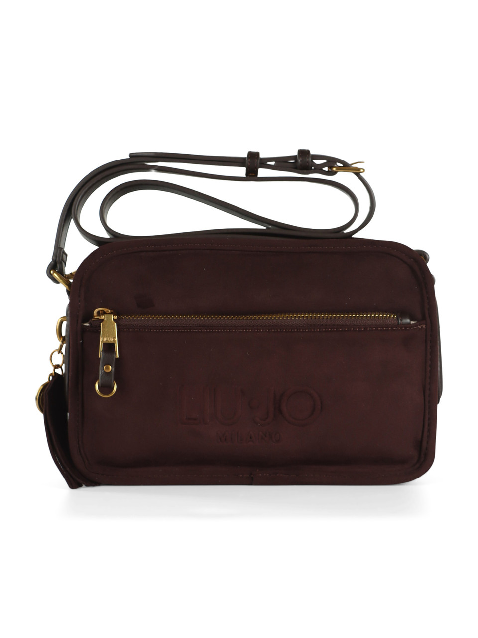 MARRONE | Borsa a tracolla in ecosuede AGENI Medium