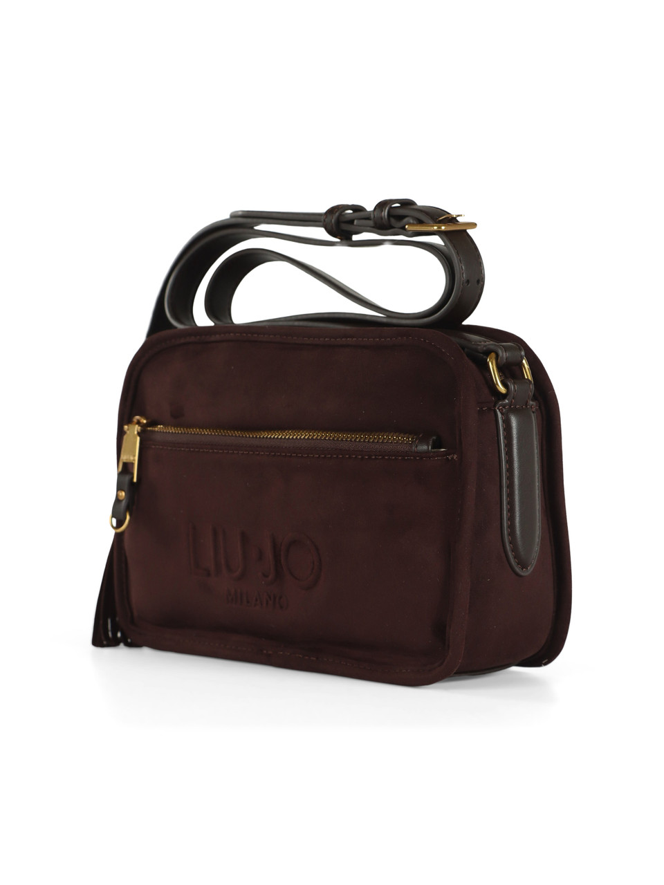 MARRONE | Borsa a tracolla in ecosuede AGENI Medium