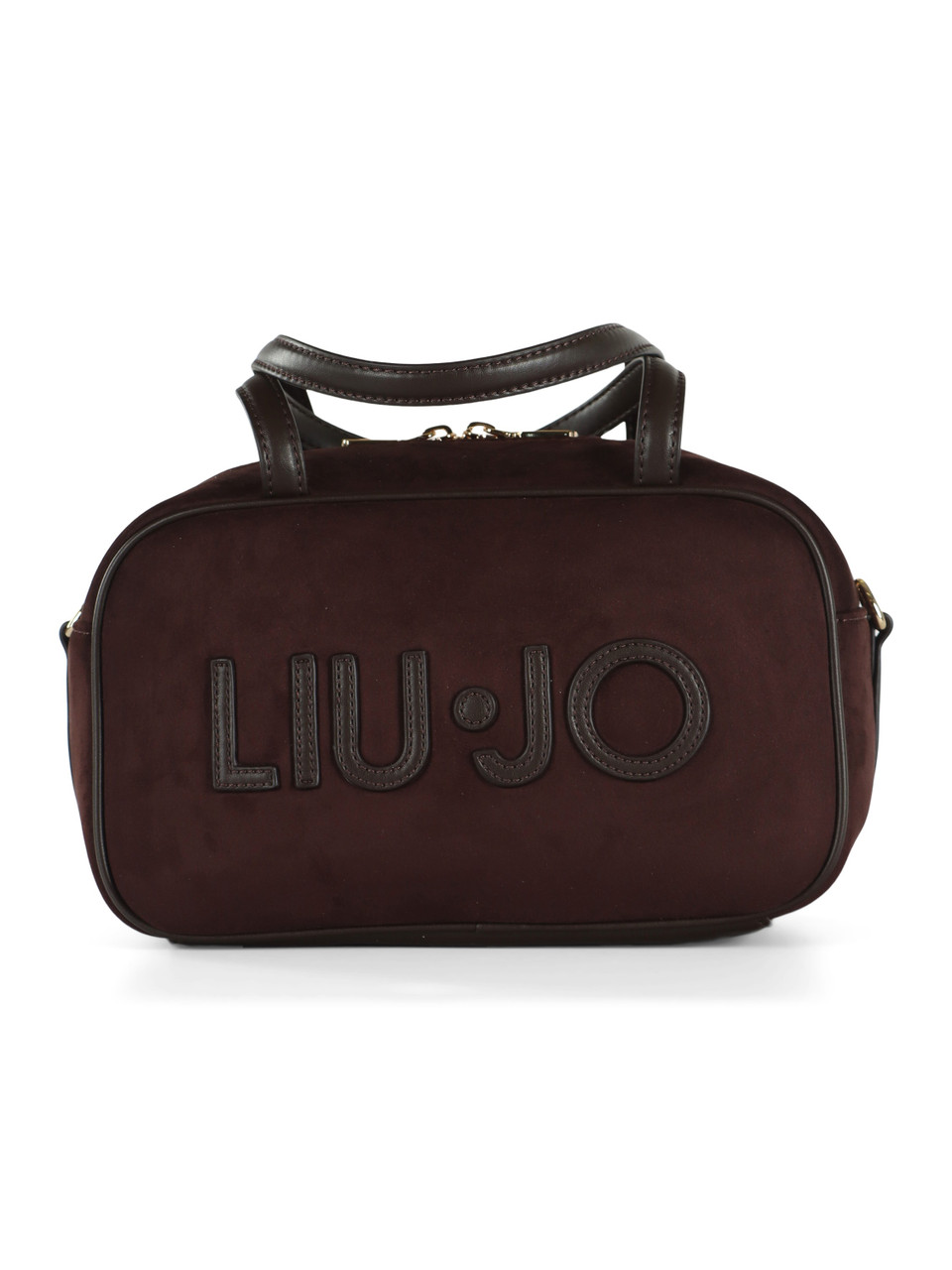 MARRONE | Borsa bowling in ecosuede FERIELLE Medium