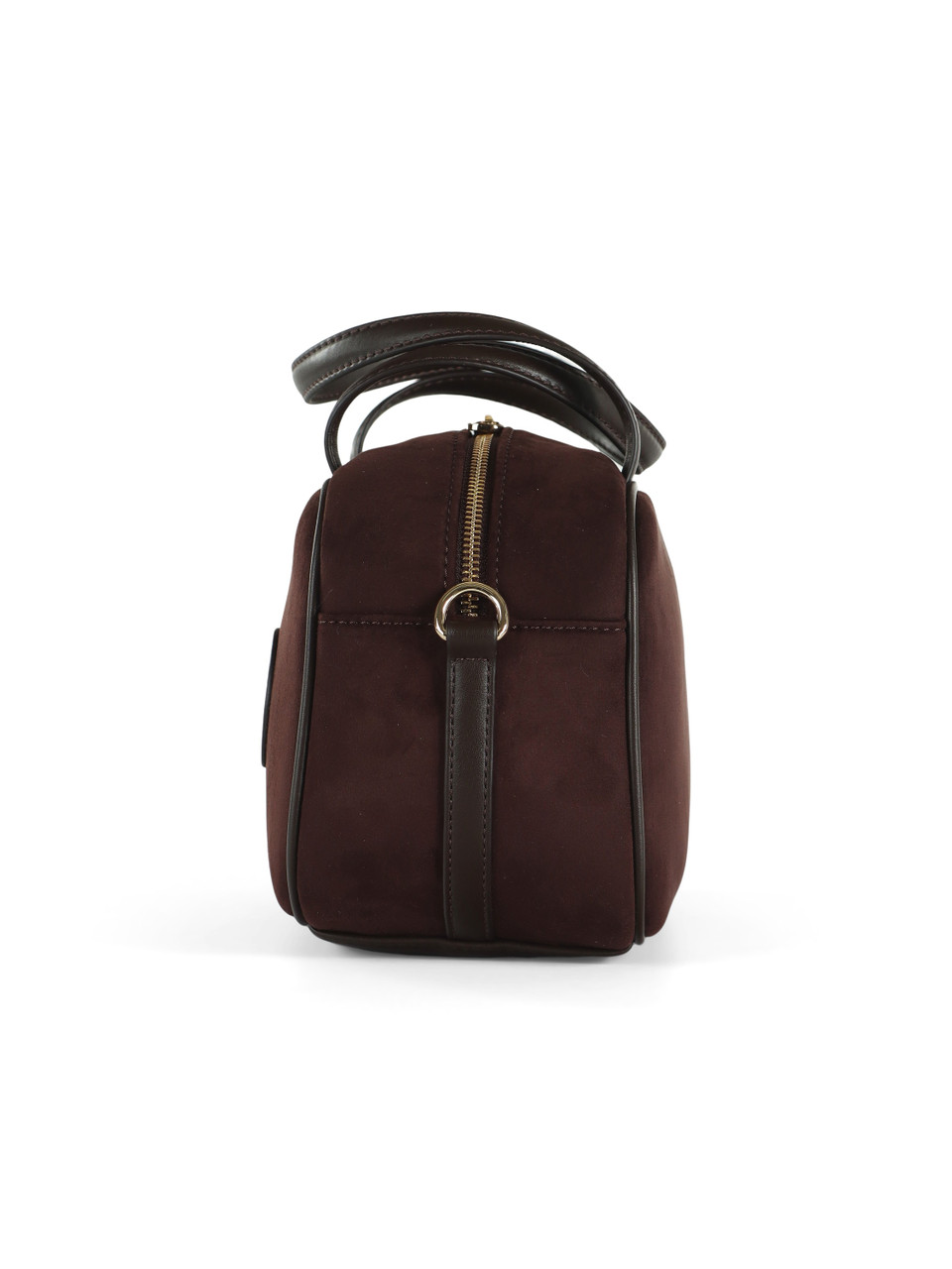 MARRONE | Borsa bowling in ecosuede FERIELLE Medium