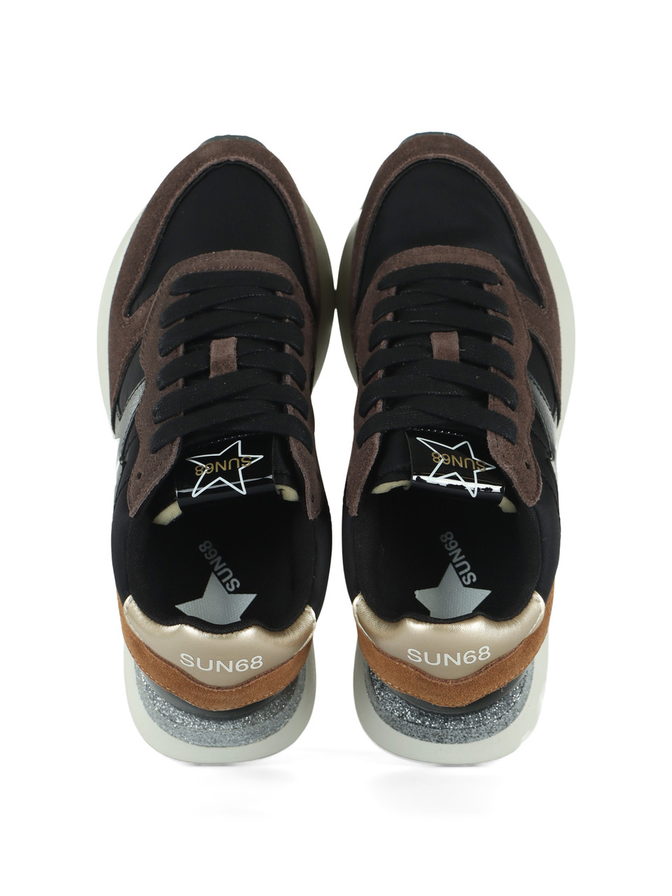 NERO | Sneakers in pelle e tessuto BIG STARGIRL MIX MATERIALS