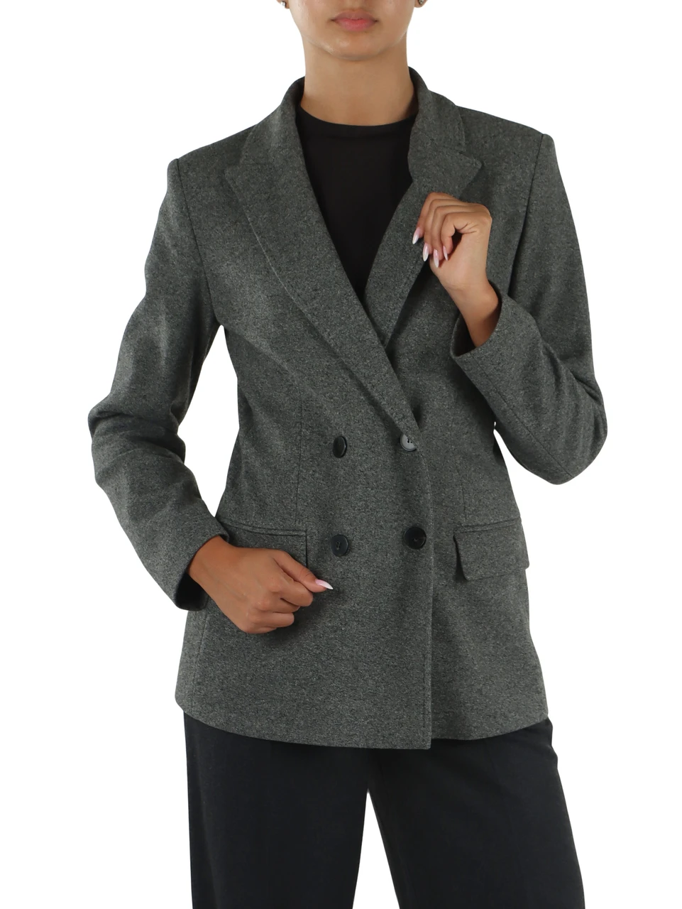 GRIGIO | Giacca doppiopetto MATERIA in misto cotone smerigliato