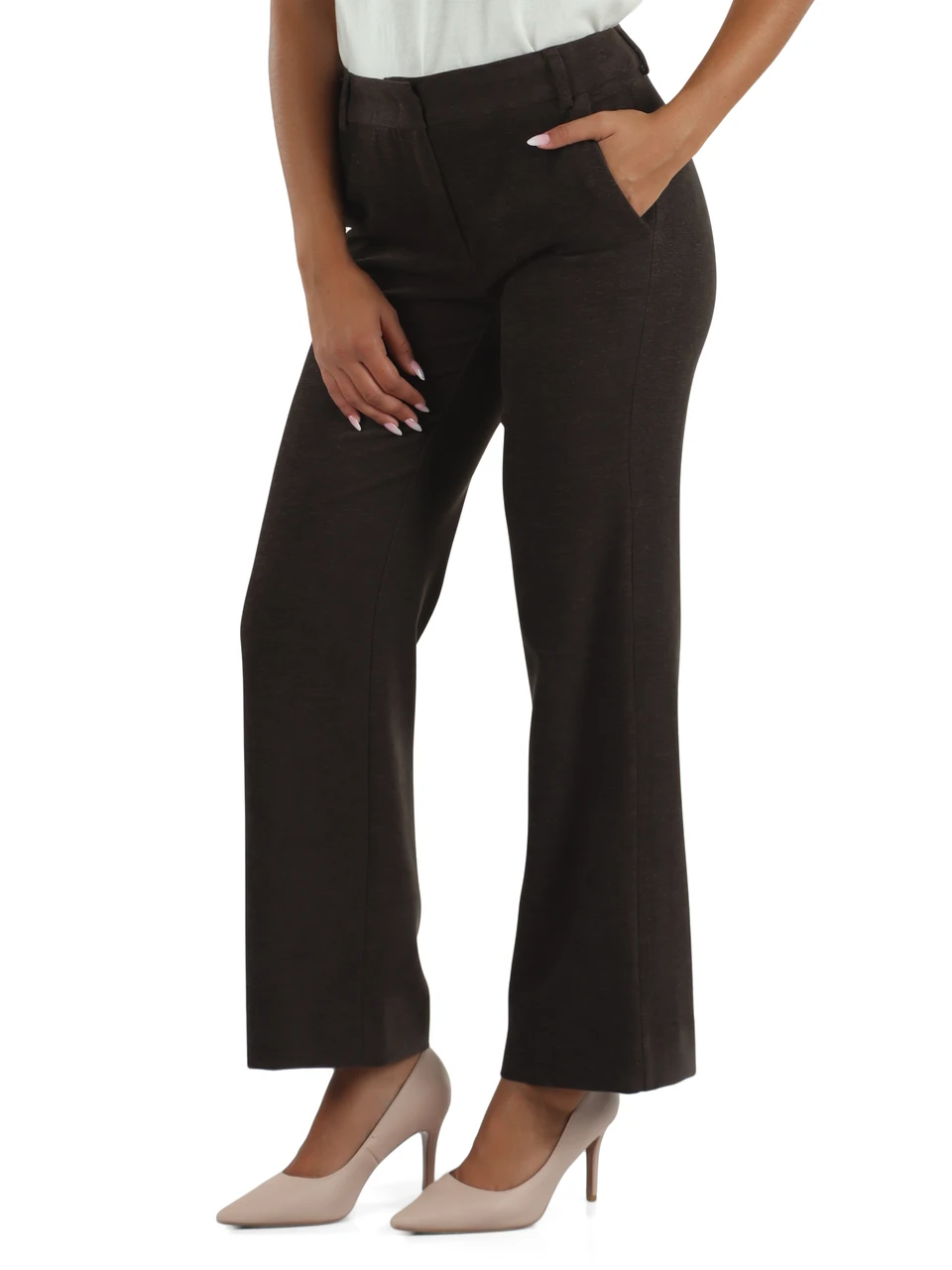 MARRONE | Pantalone taglio dritto in ciniglia BALDI