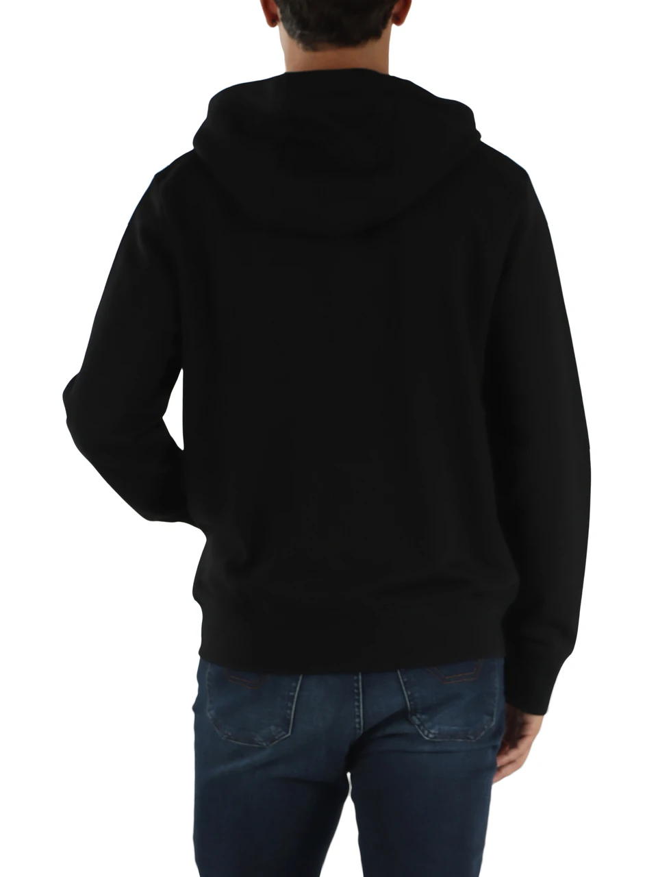 NERO | Felpa con zip e cappuccio in cotone