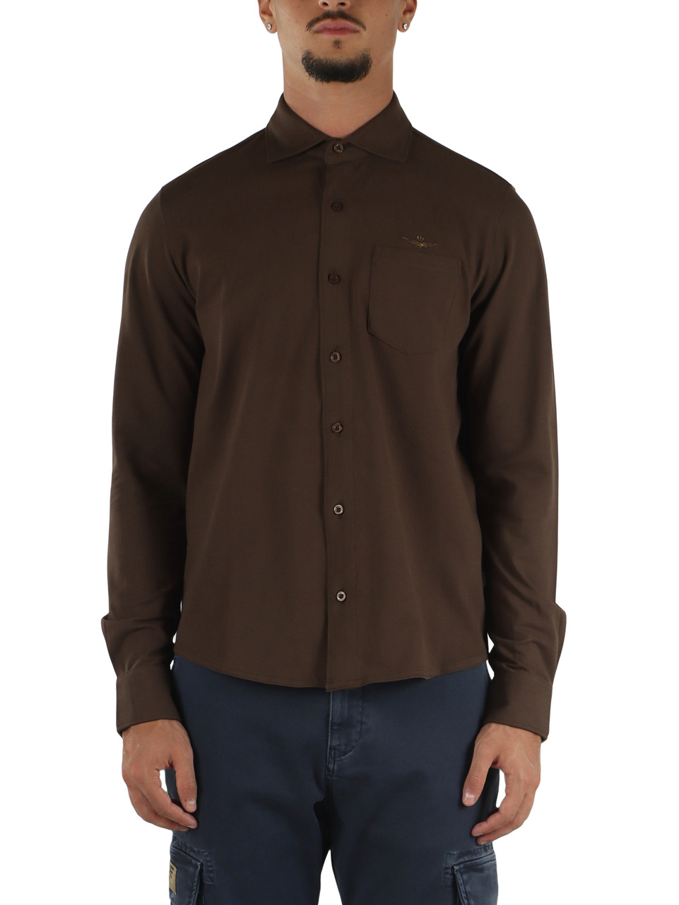 BRAUN | Regular Fit Hemd aus Baumwolljersey