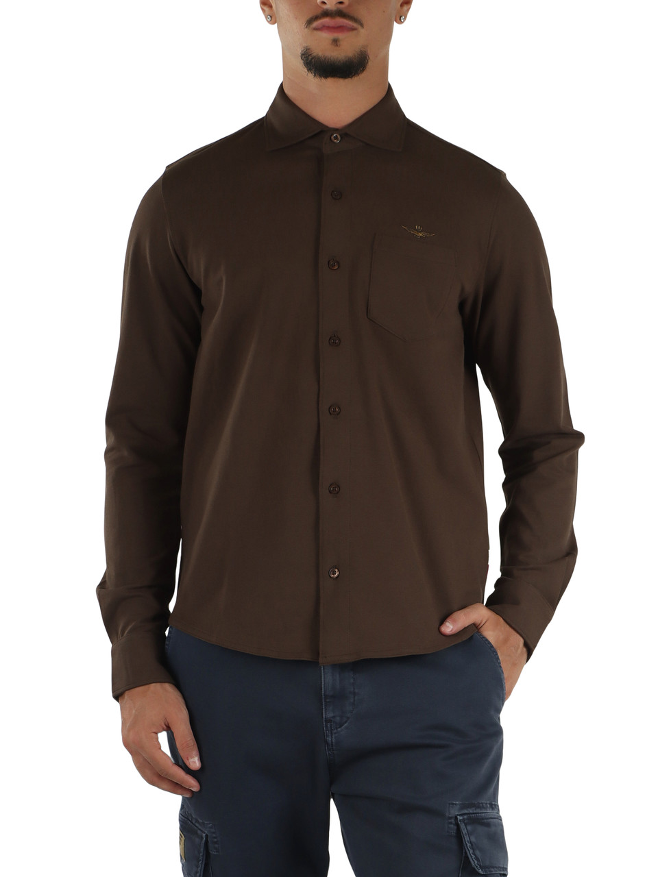 BRAUN | Regular Fit Hemd aus Baumwolljersey