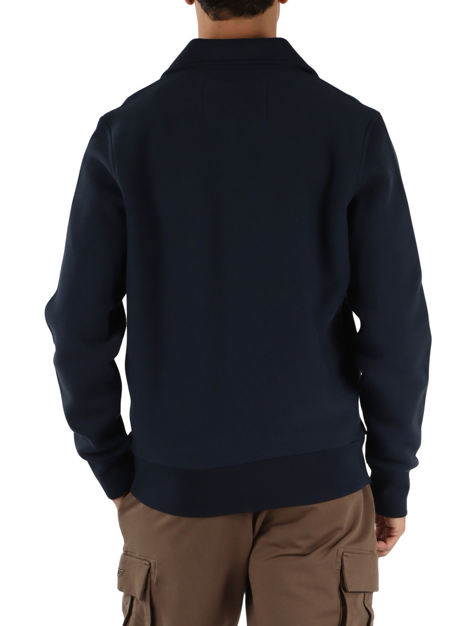 BLU | Felpa mezza zip Accademia con stampa logo