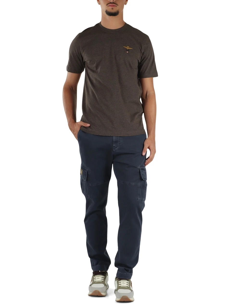 BLU | Pantalone cargo regular fit in cotone stretch