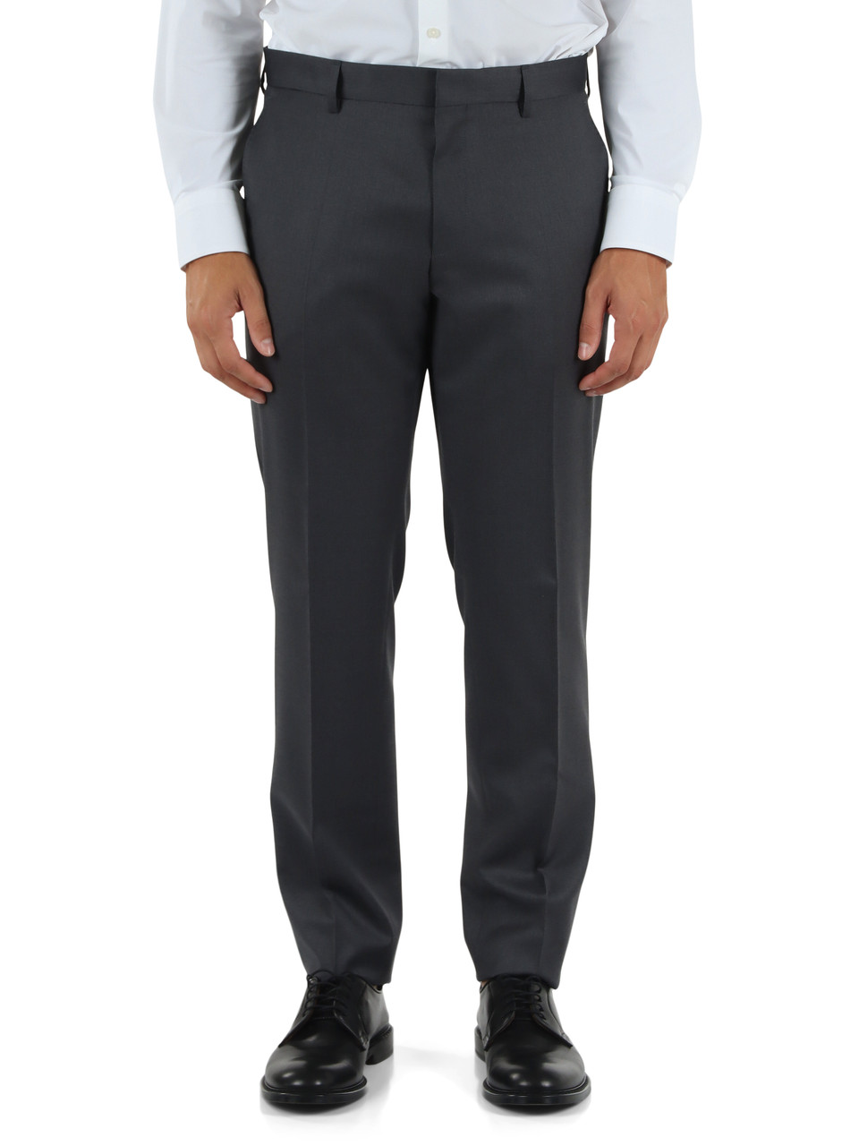 GRIGIO | ONE THE SU1T: Pantalone slim fit in lana vergine