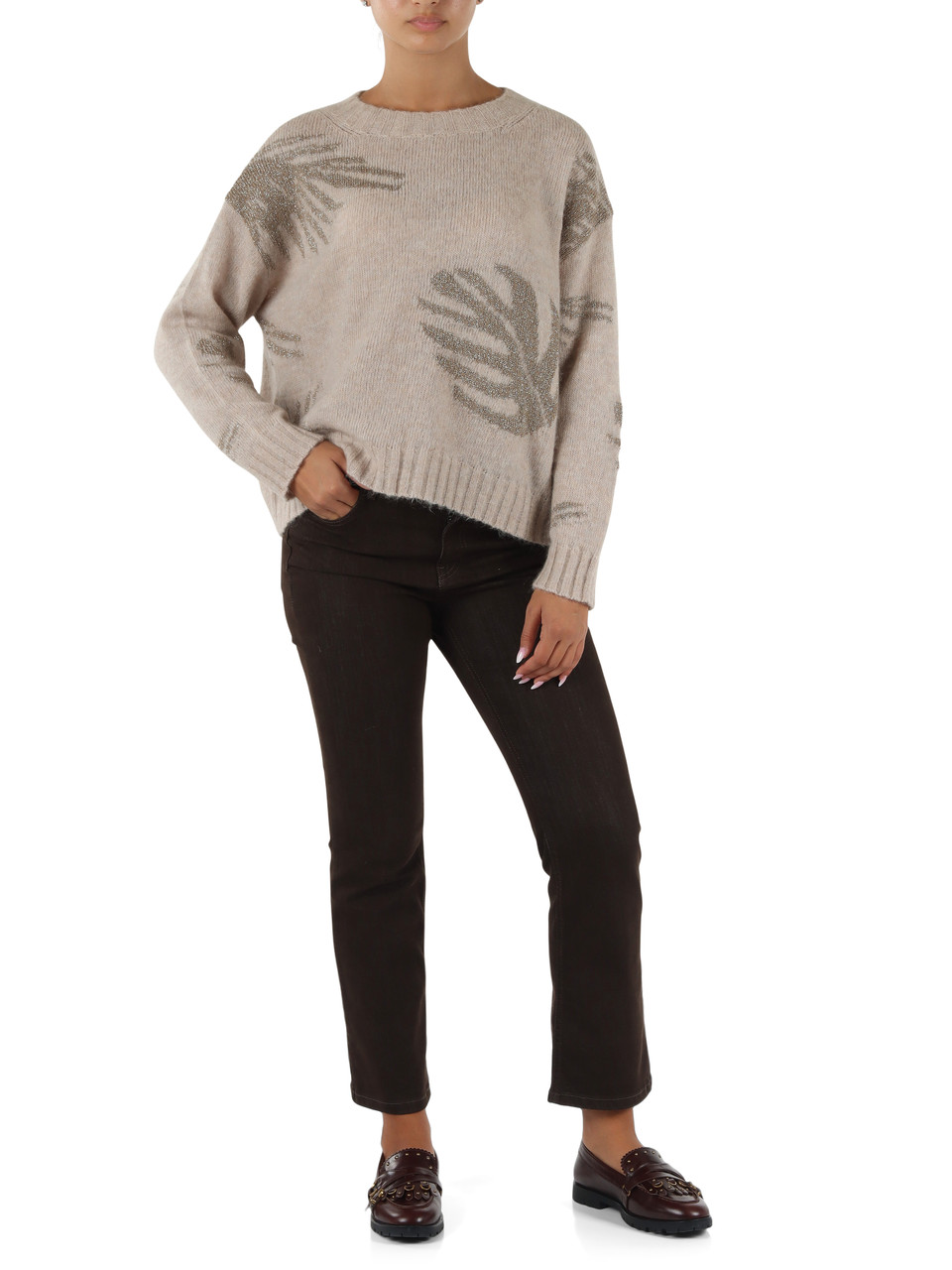 BEIGE | Maglia in misto alpaca, lana e viscosa