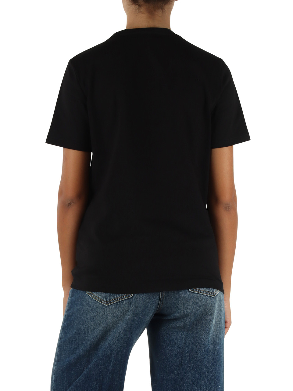 NERO | T-shirt oversize in cotone con placca logo