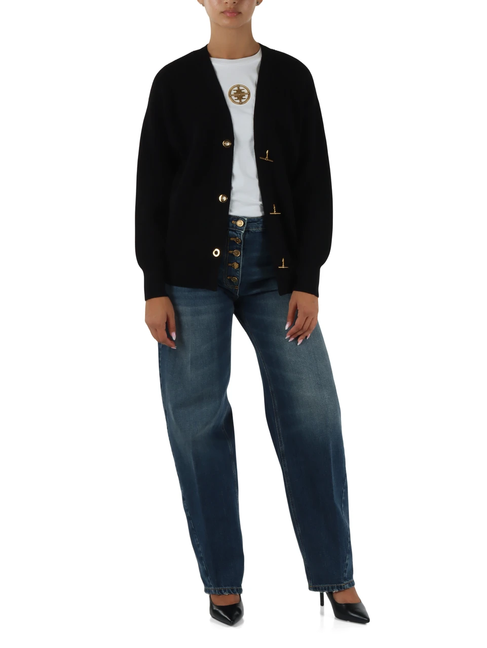 NERO | Cardigan oversize in misto viscosa