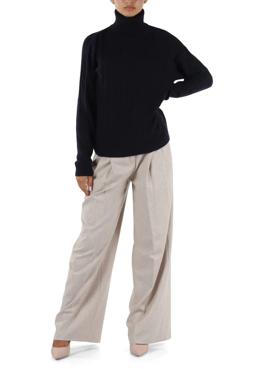 VIOLA | Maglia collo alto in cashmere