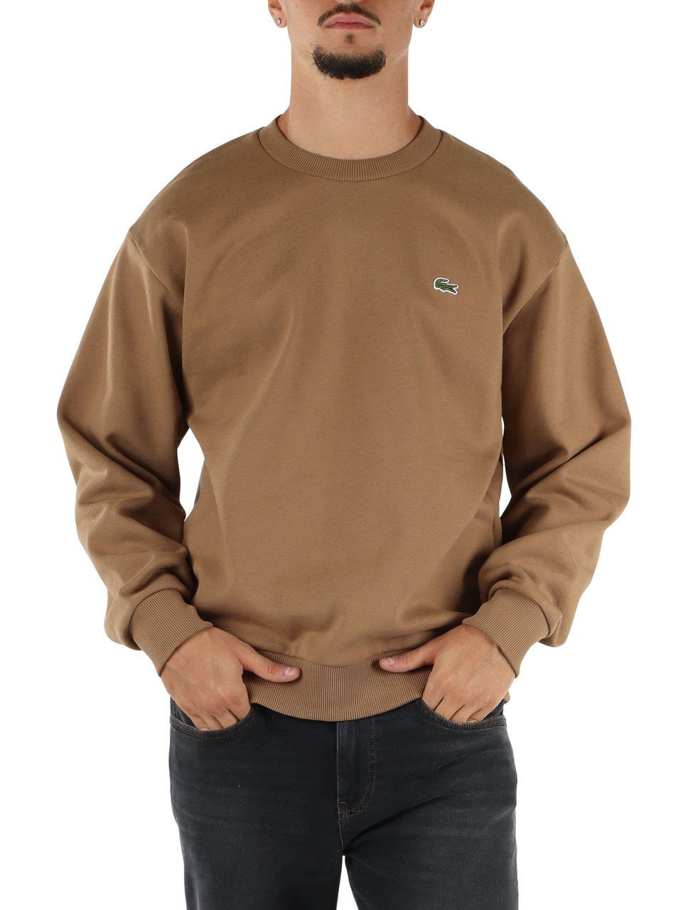 MARRONE CHIARO | Felpa girocollo Classic fit