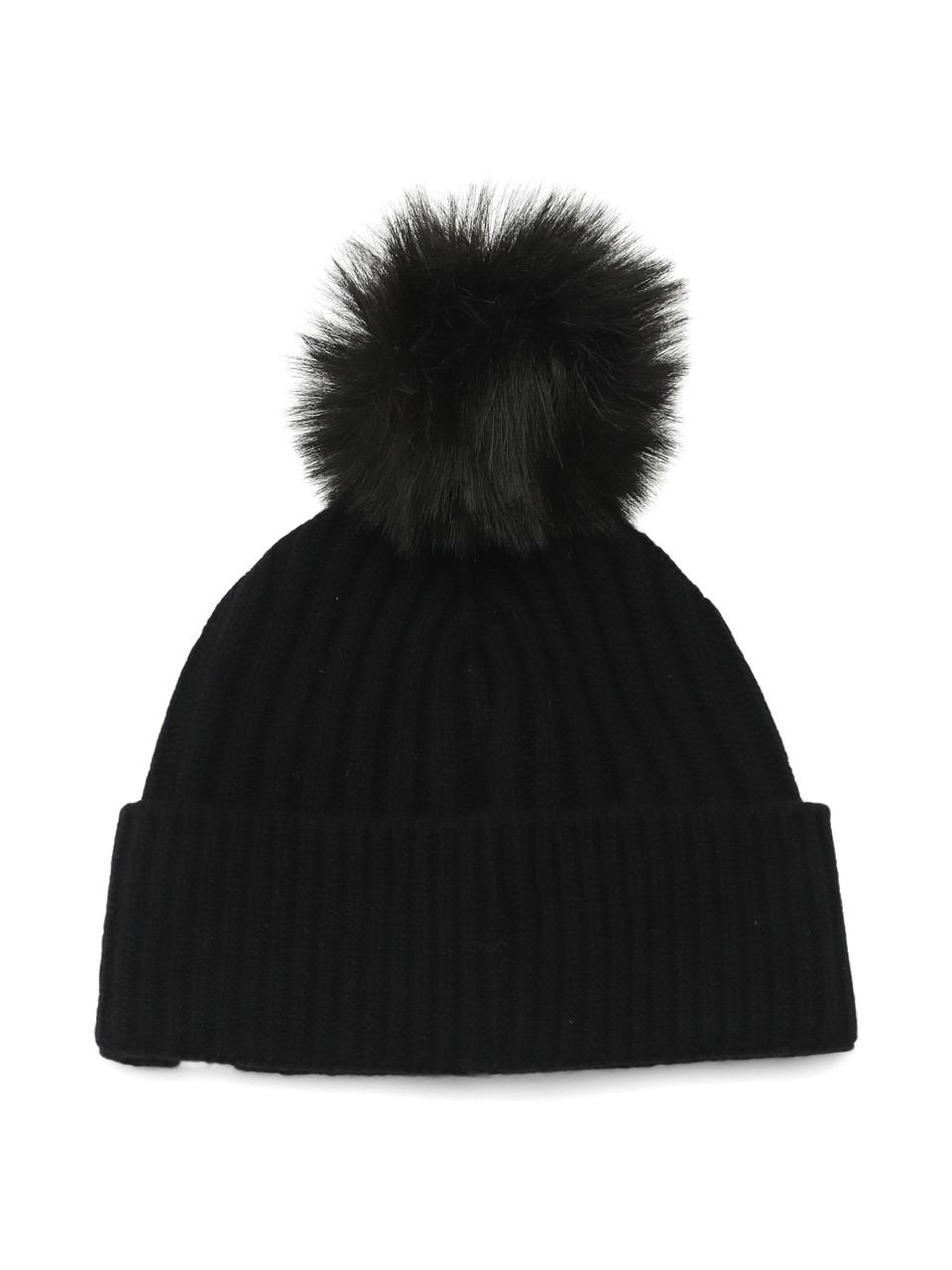 NERO | Cappello in misto lana TELL con pon pon