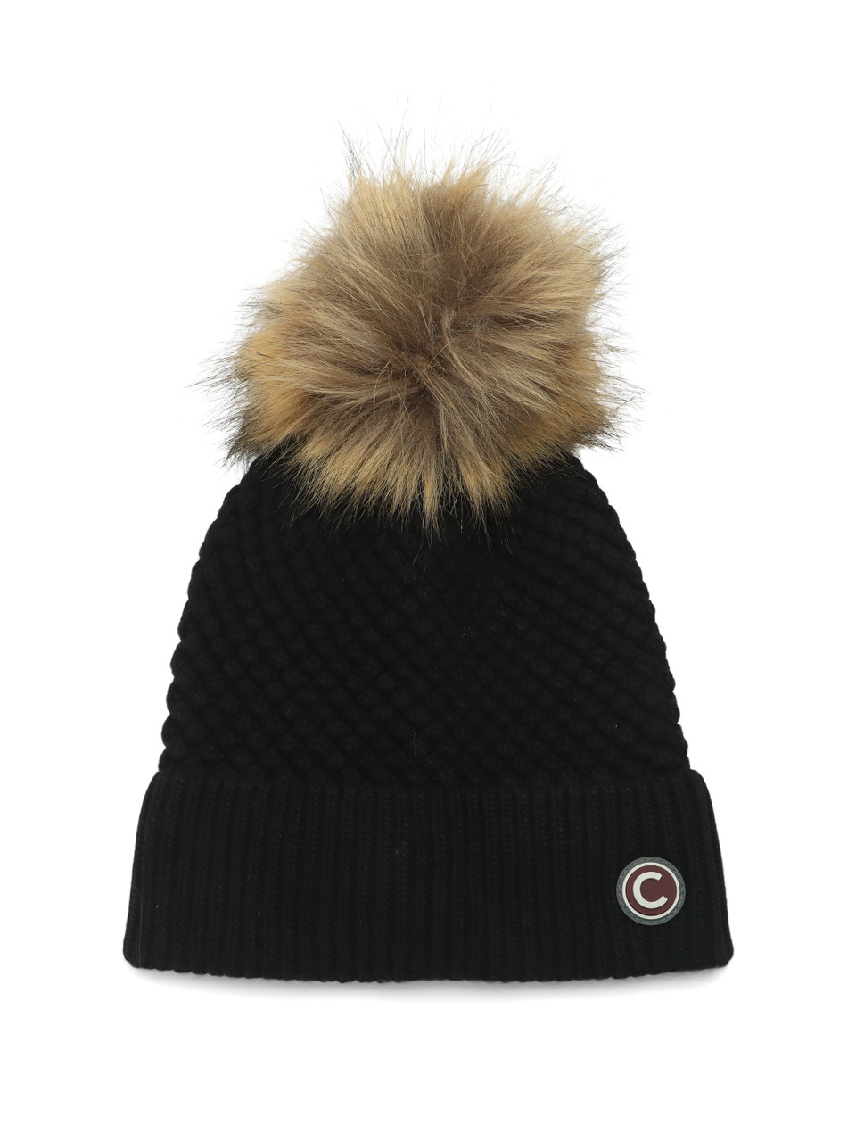 NERO | Cappello in misto lana e cashmere GEODESY con pon pon