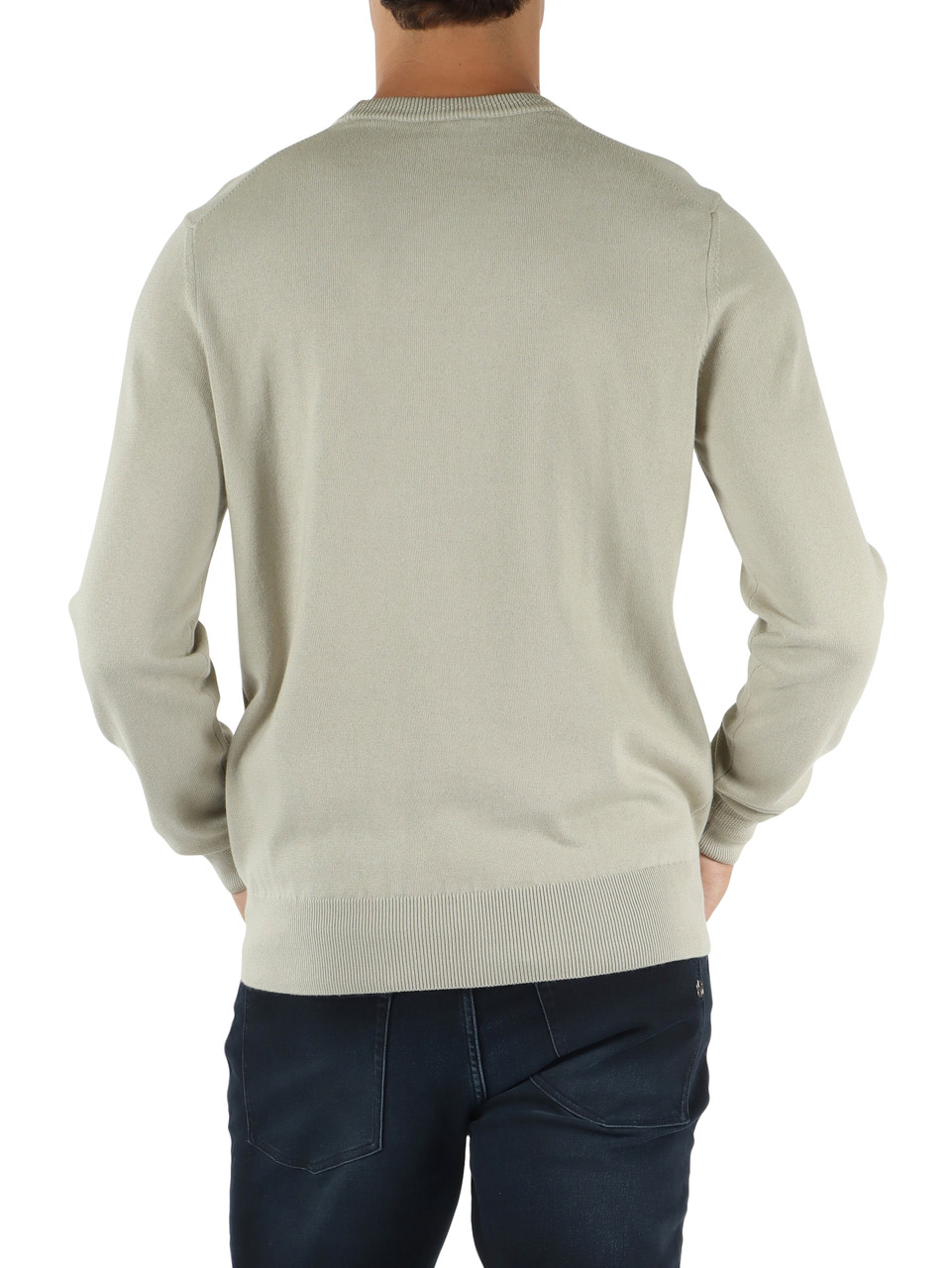 BEIGE | Maglia girocollo in cotone e cashmere