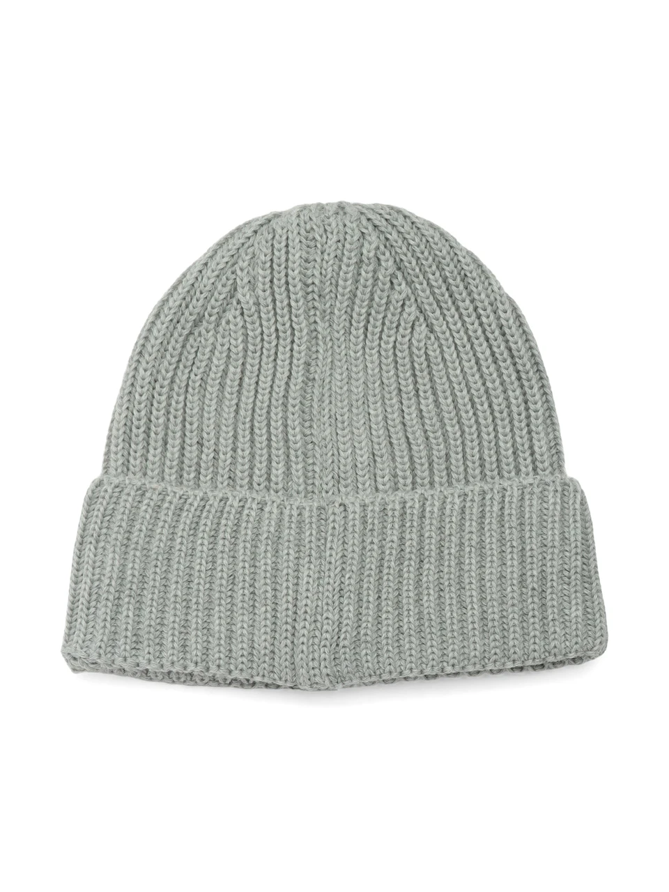 GRAU | Rippstrickmütze aus extrafeiner Merinowolle