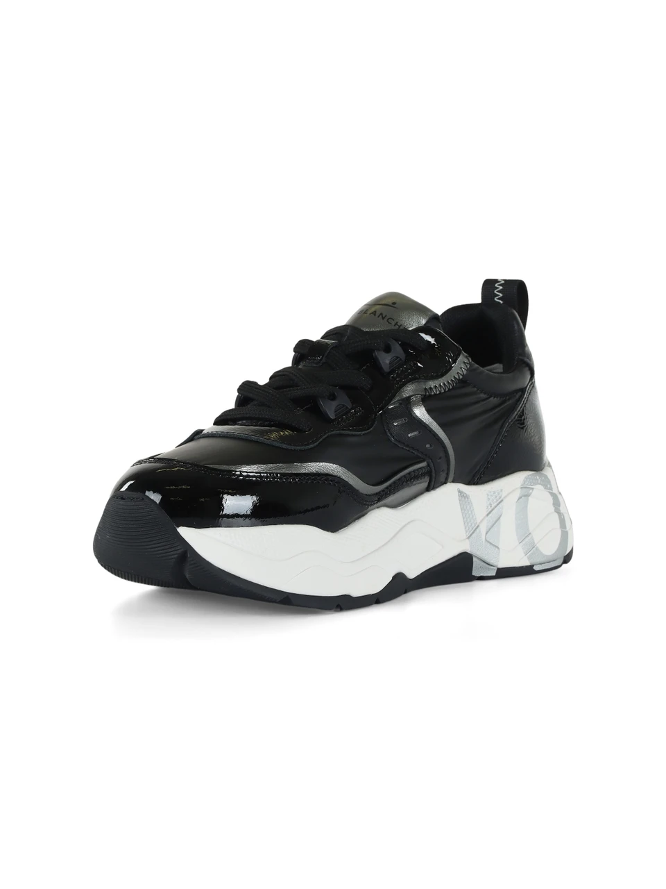 NERO | Sneakers in vernice e nylon laminato CLUB105