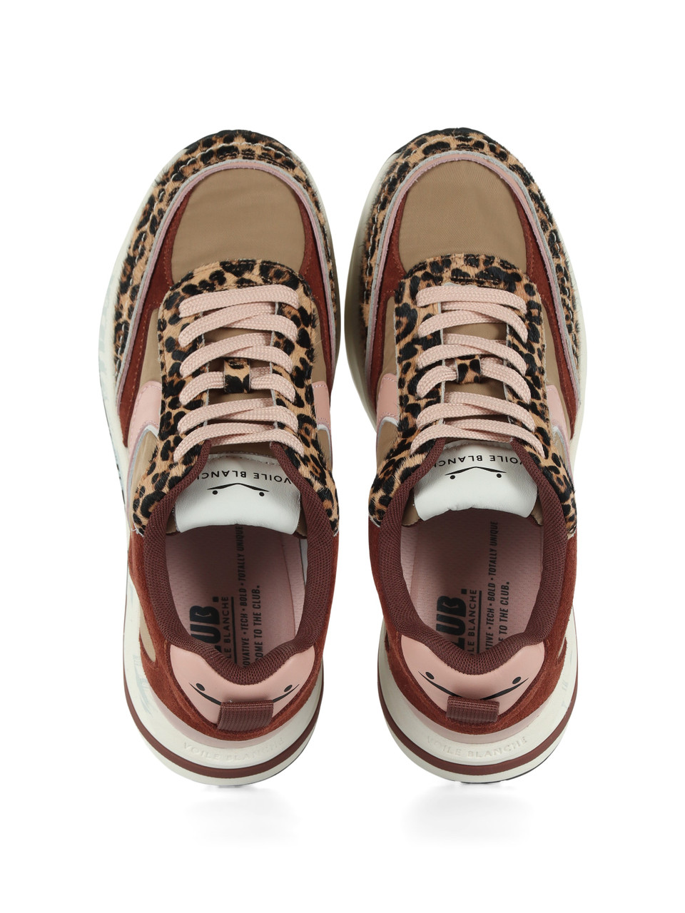 BEIGE | Sneakers in pelle e tessuto CLUB124