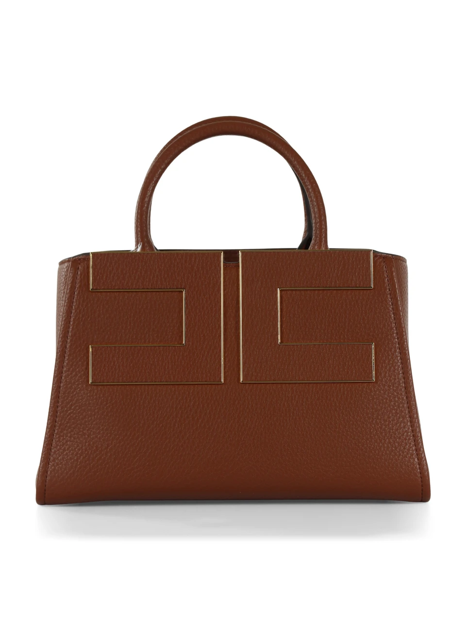 CUOIO | Borsa tote effetto martellato con placca logo