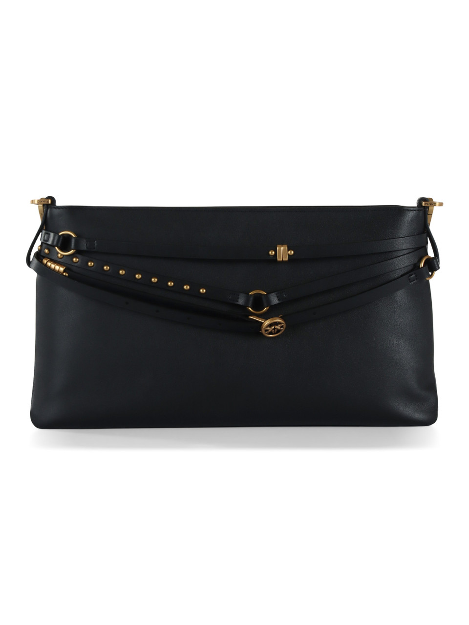 SCHWARZ | Schultertasche aus Leder BELT BAG CLASSIC