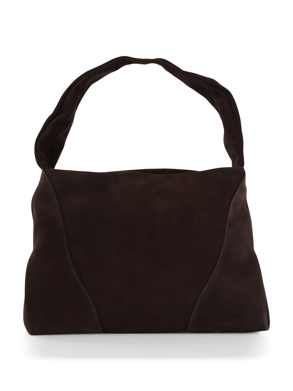 MARRONE | Borsa a spalla in suede SURIA