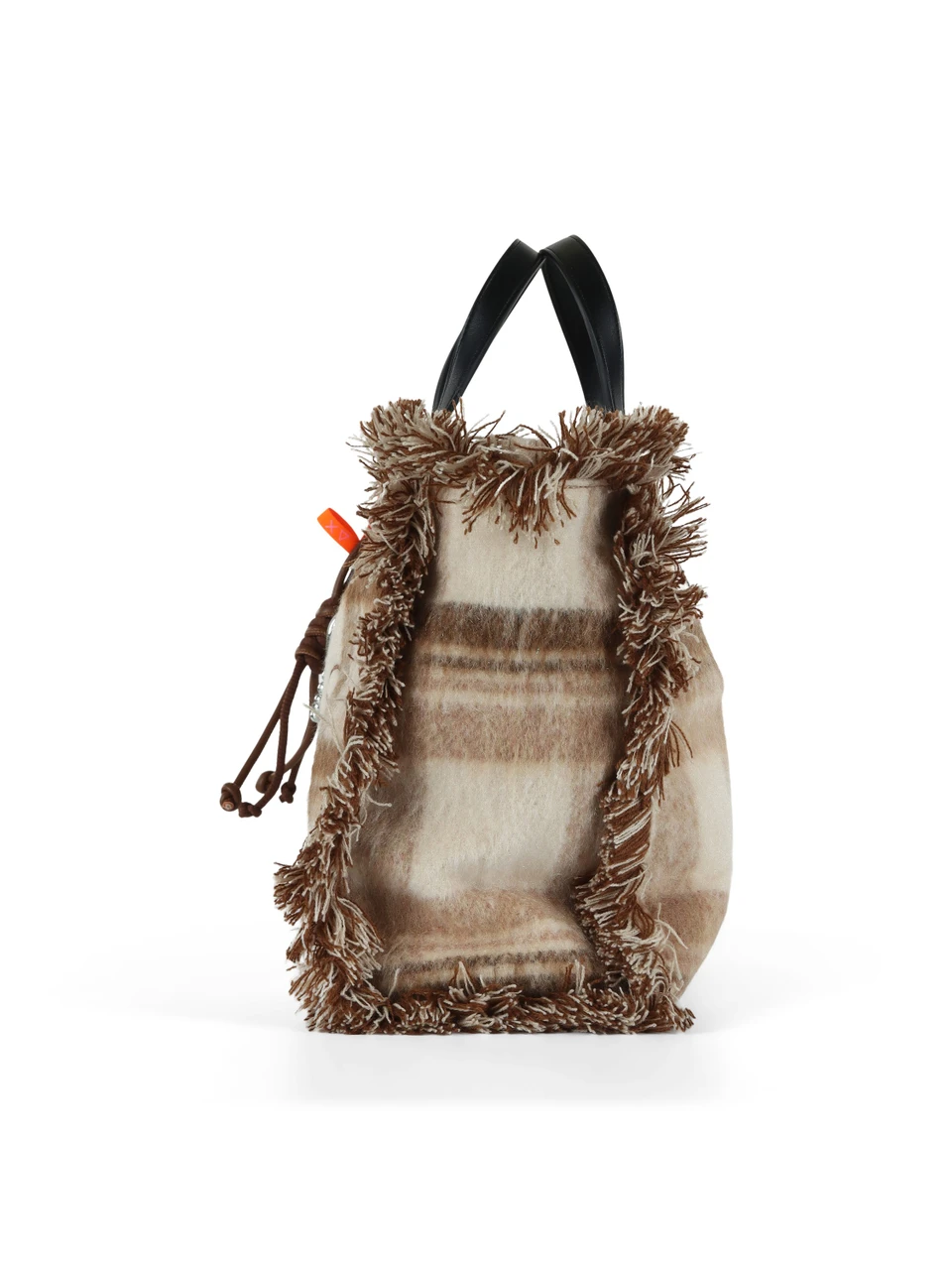 BEIGE | Borsa in misto lana CALI Midi con logo frontale