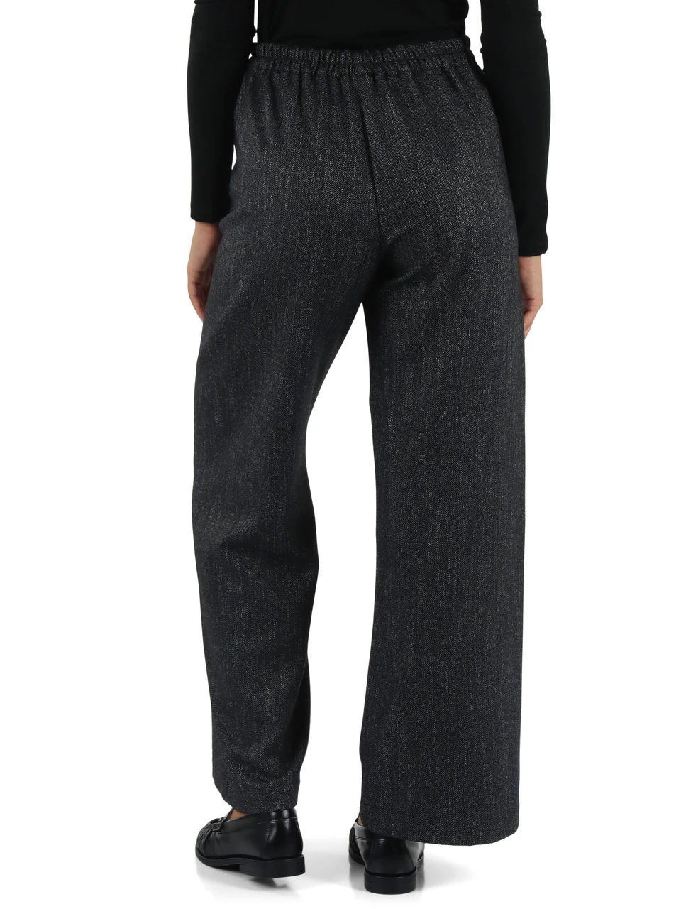 GRIGIO SCURO | Pantalone taglio dritto in misto lana