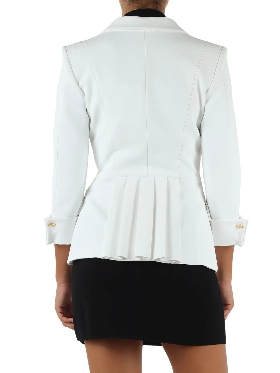 avorio | Giacca in doppio crepe stretch