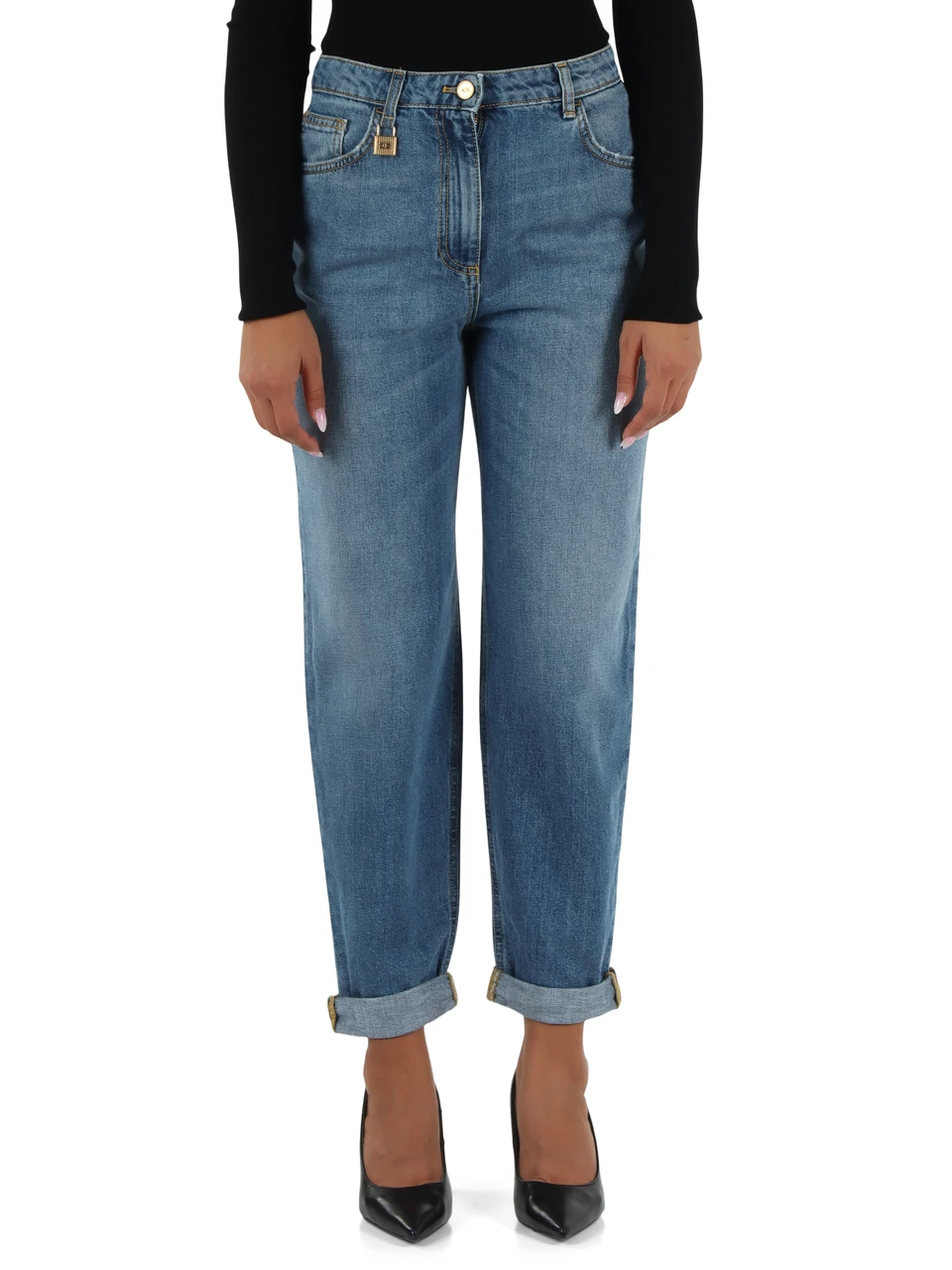 BLU CHIARO | Pantaloni jeans balloon cinque tasche