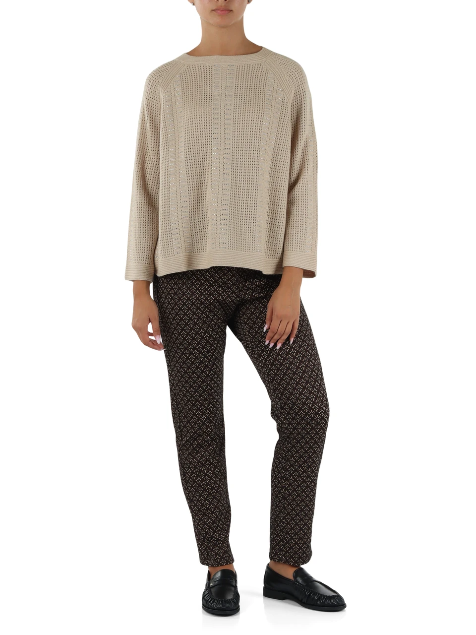 BEIGE | Maglia in misto lana, viscosa e cashmere