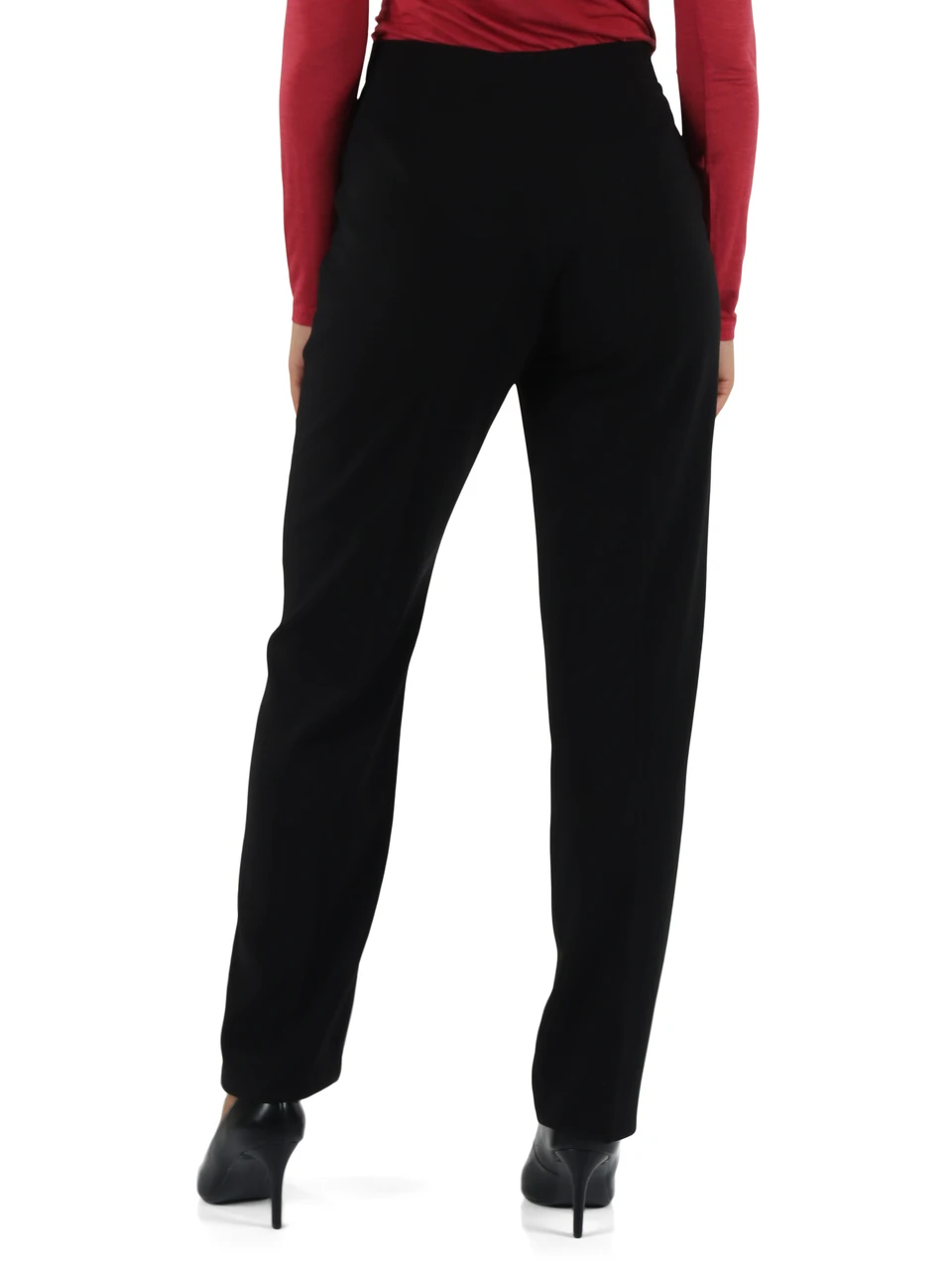 NERO | Pantalone in enver satin con tasche alla francese