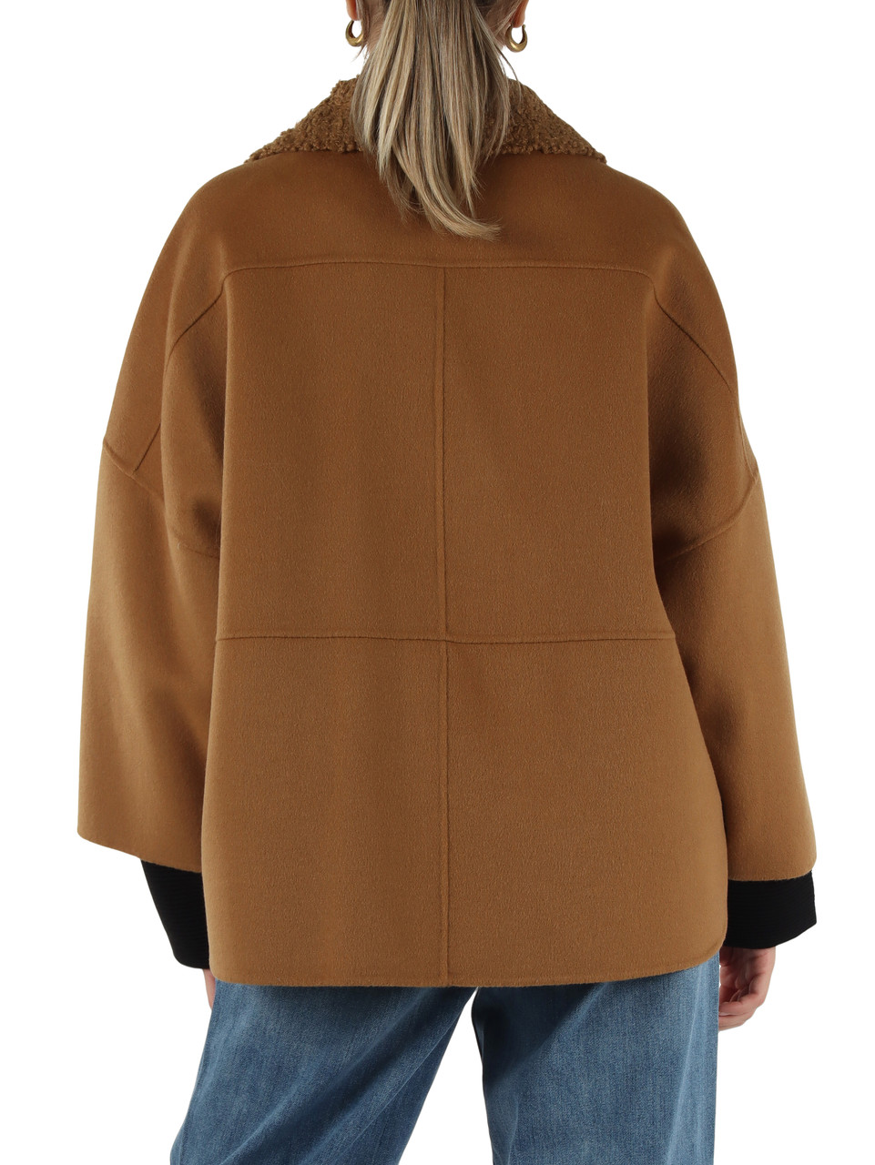 CAMMELLO | Cappotto in tessuto double di misto lana