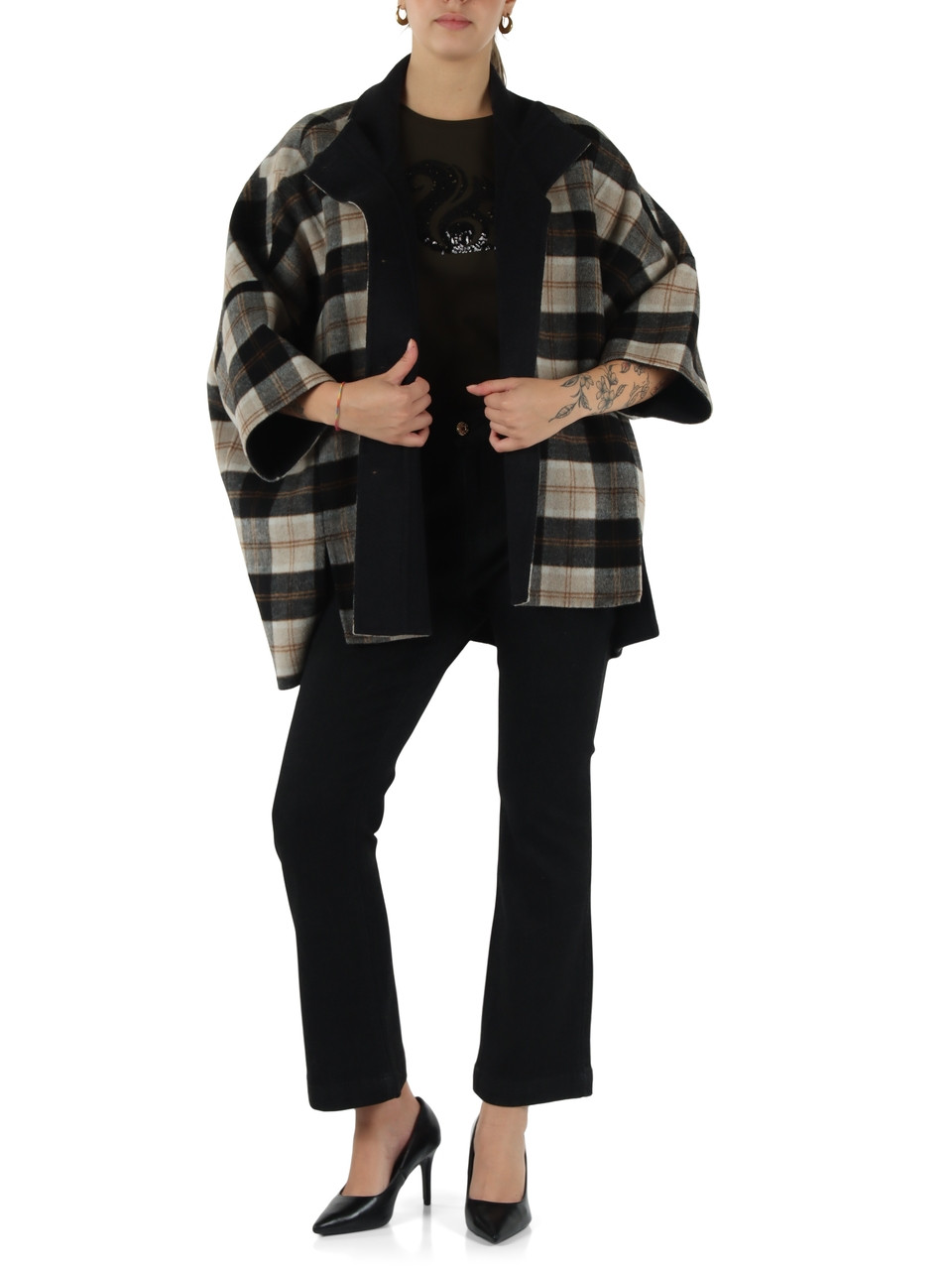 BEIGE | Cappotto ampio misto lana