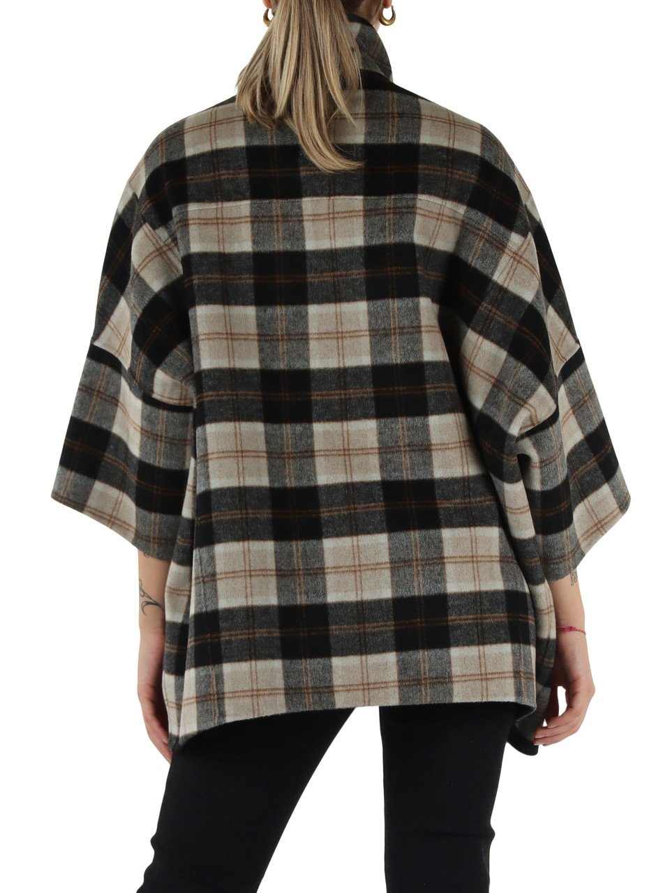 BEIGE | Cappotto ampio misto lana