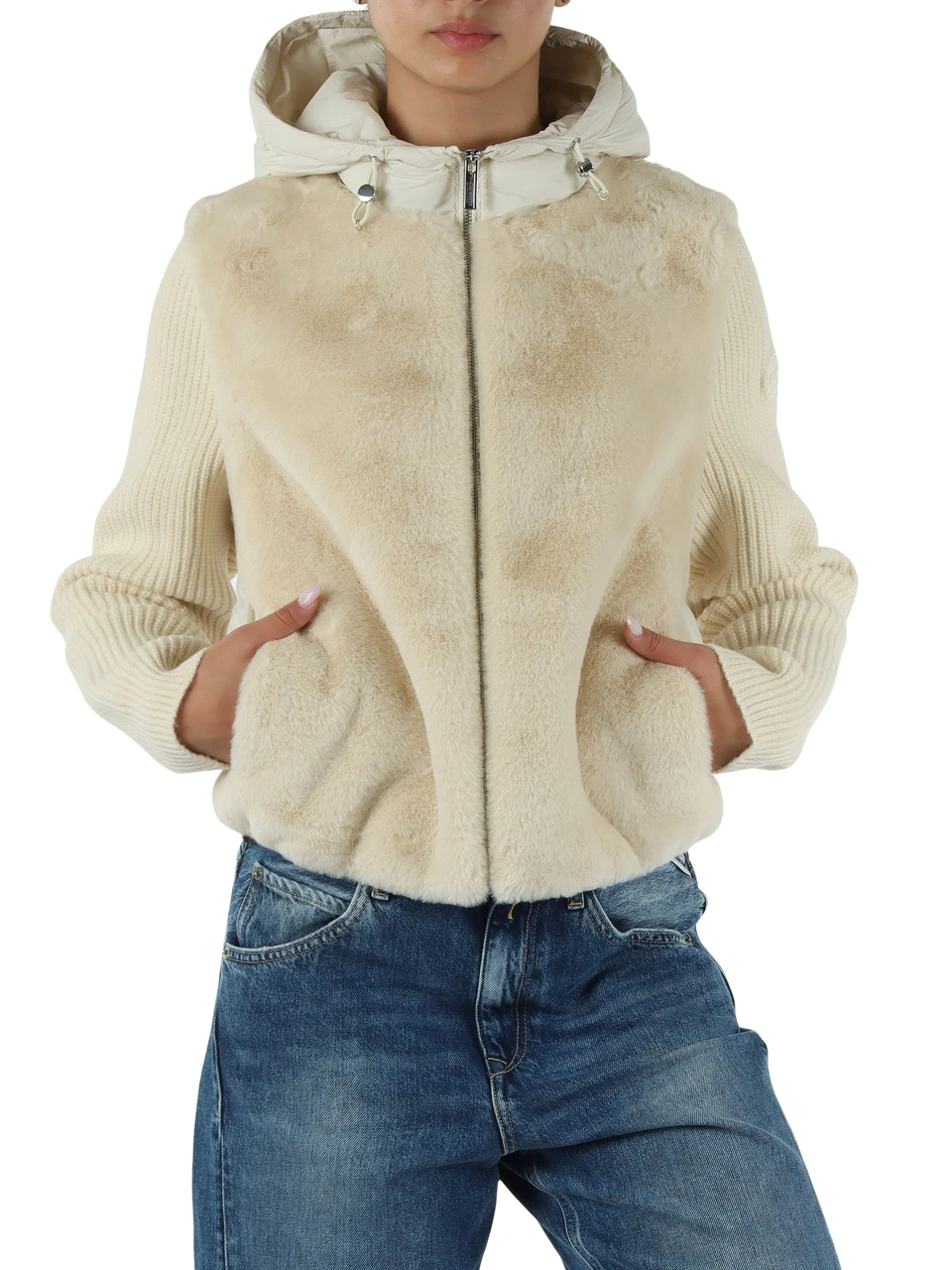 PANNA | Giacca PRESTIGIOUS in pelliccia sintetica, nylon e maglia