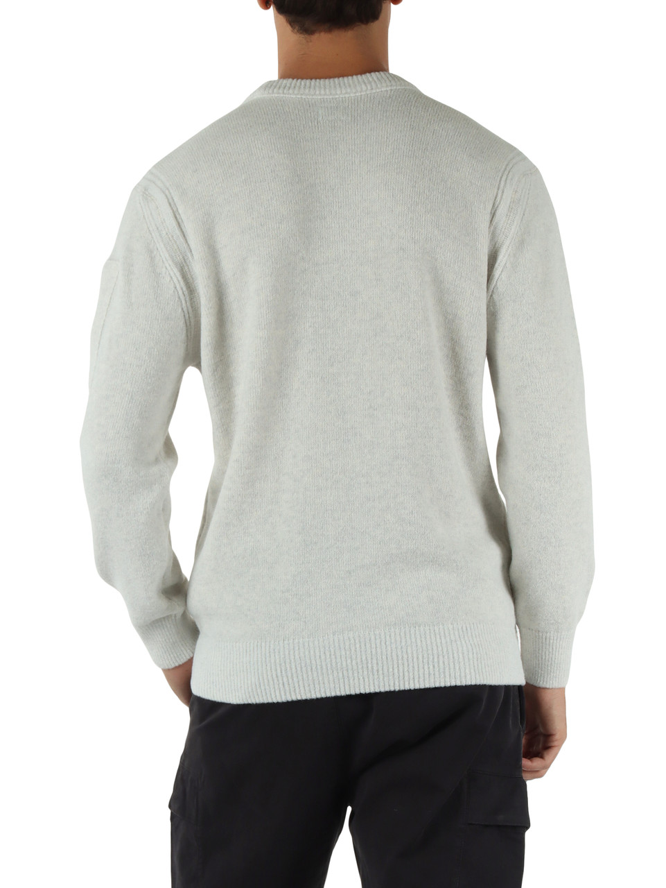 GRIGIO CHIARO | Maglia girocollo in misto lana