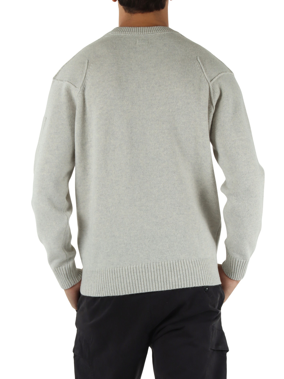 GRIGIO CHIARO | Maglia girocollo in misto lana Global Recycled Standard