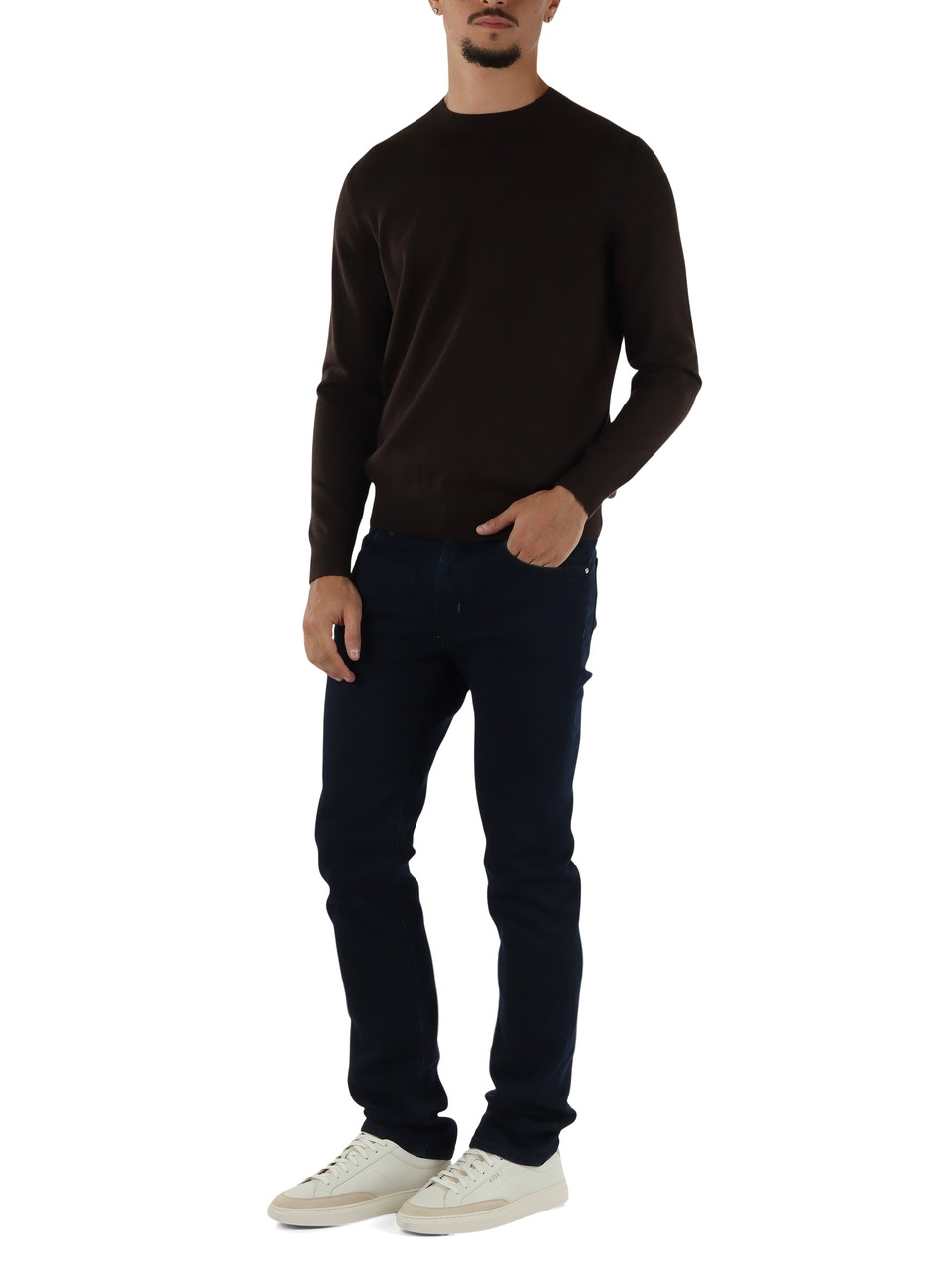 MARRONE | Maglia girocollo Second Skin