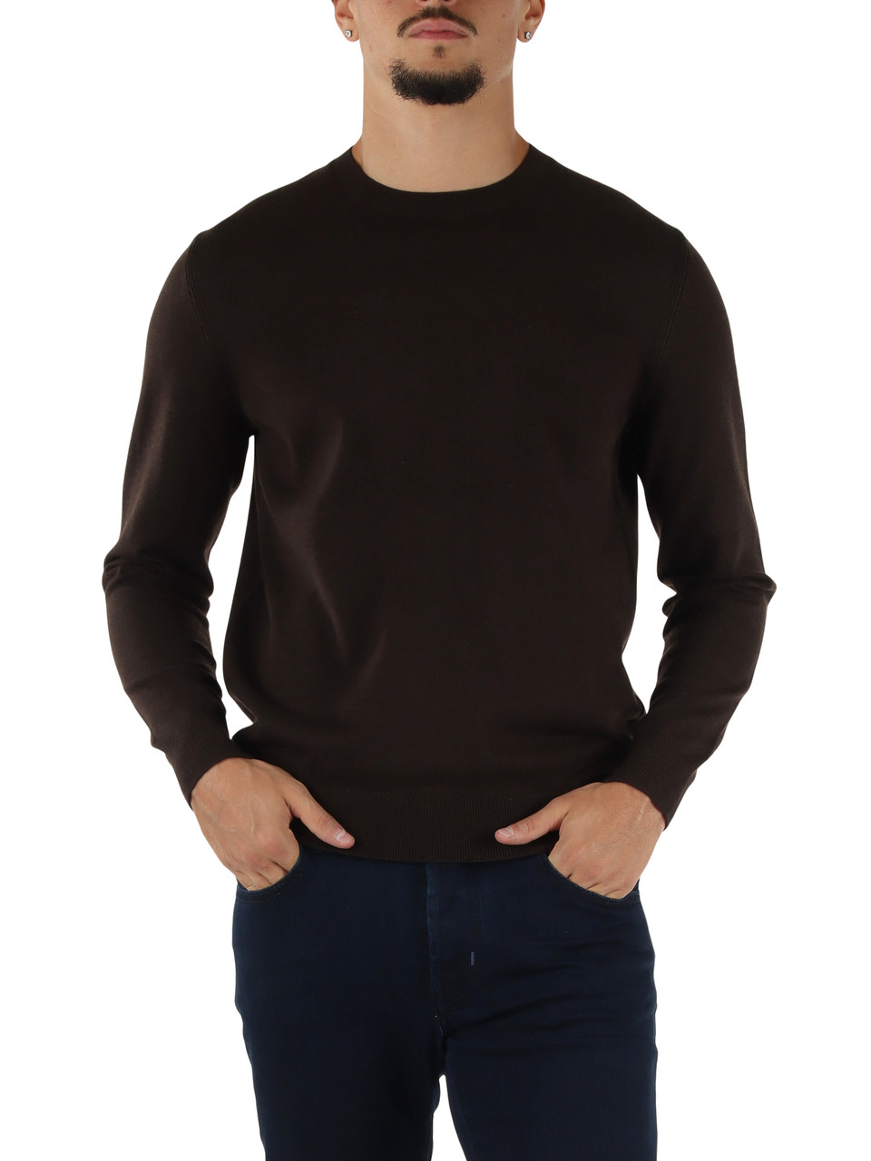 MARRONE | Maglia girocollo Second Skin