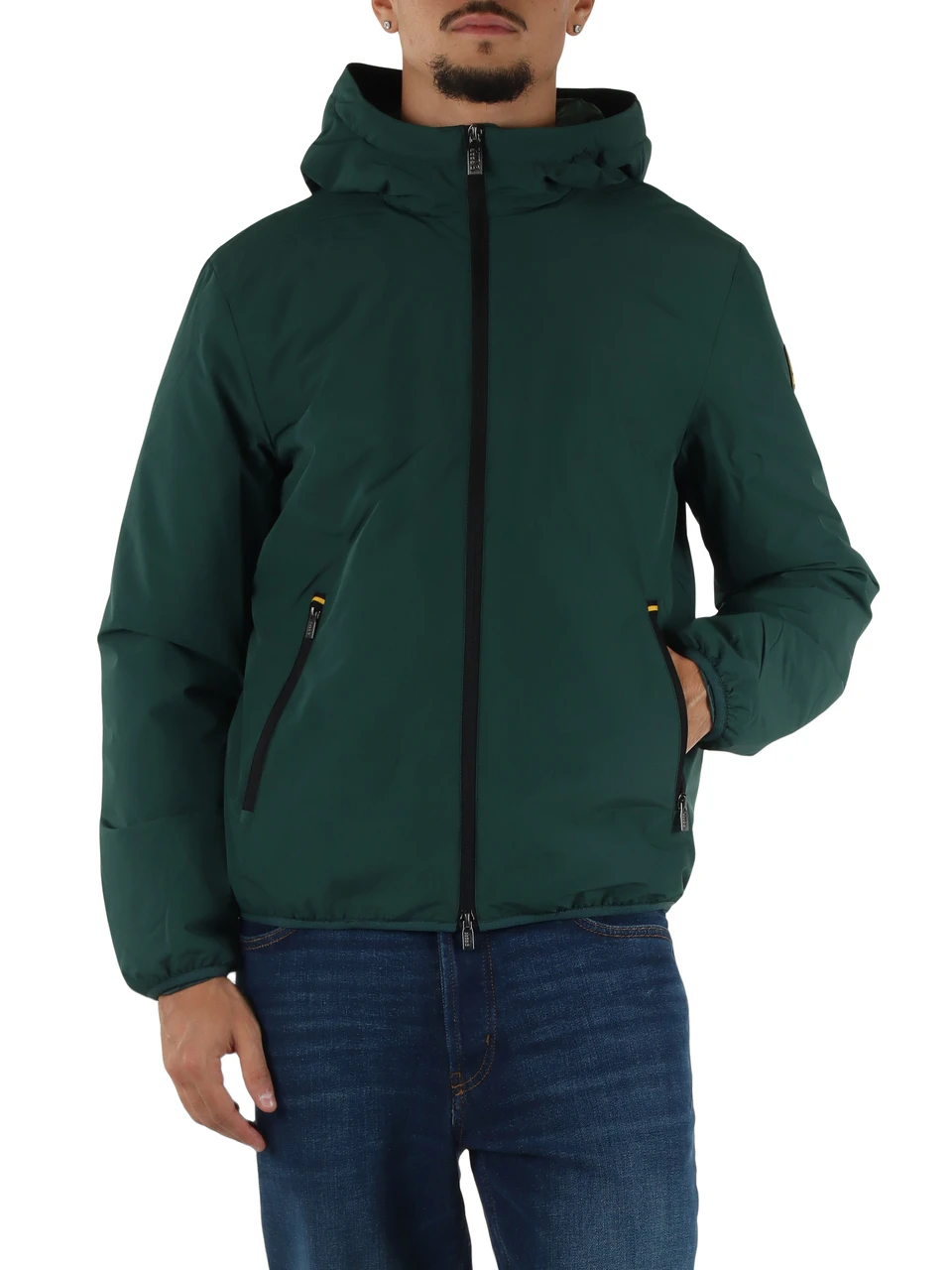 VERDE | Giubbino con cappuccio PETER