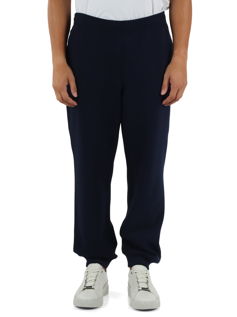 BLU SCURO | Pantaloni sportivi regular fit in misto cotone piquet