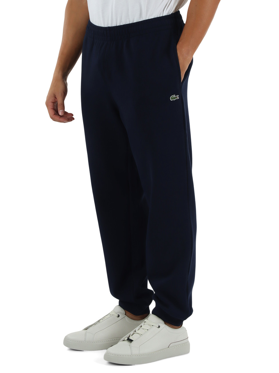 BLU SCURO | Pantaloni sportivi regular fit in misto cotone piquet