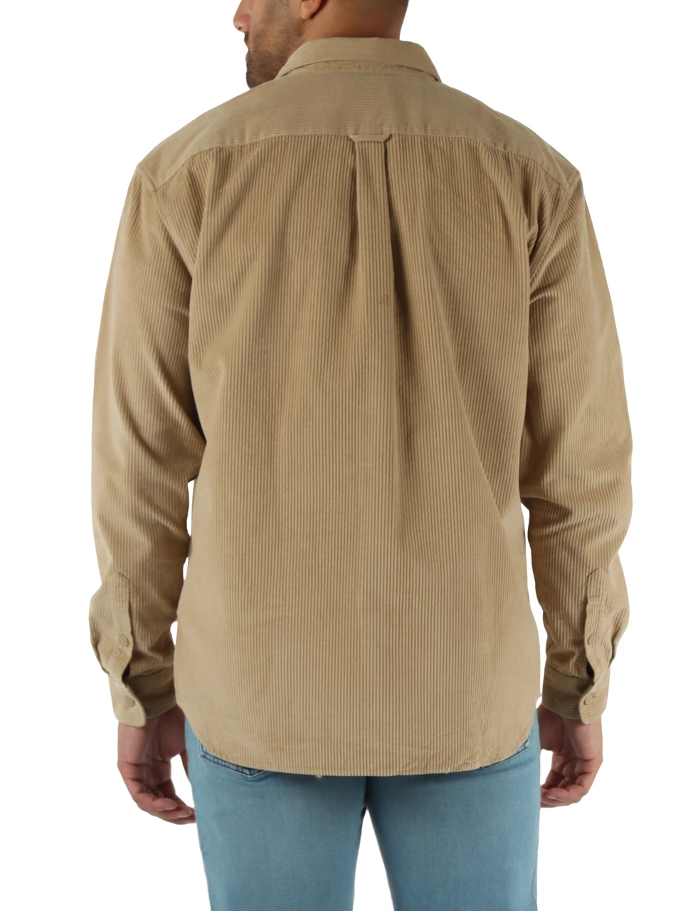 BEIGE | Camicia regular fit in velluto a coste