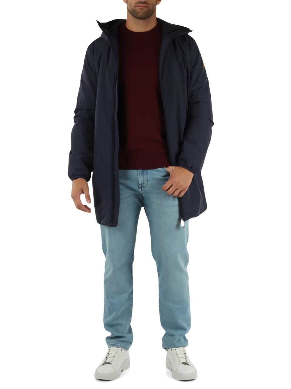 BLU SCURO | Giaccone con cappuccio GUNBU