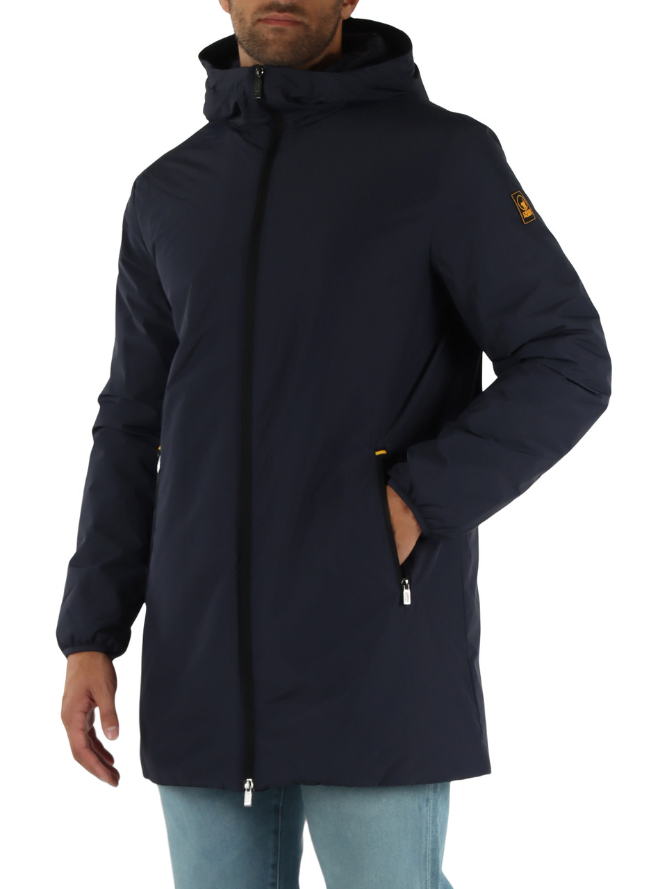 BLU SCURO | Giaccone con cappuccio GUNBU